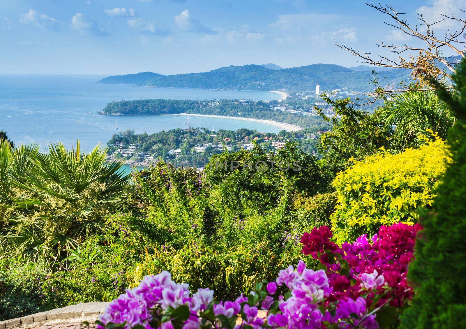 Beautiful view of Phuket island from viewpoint