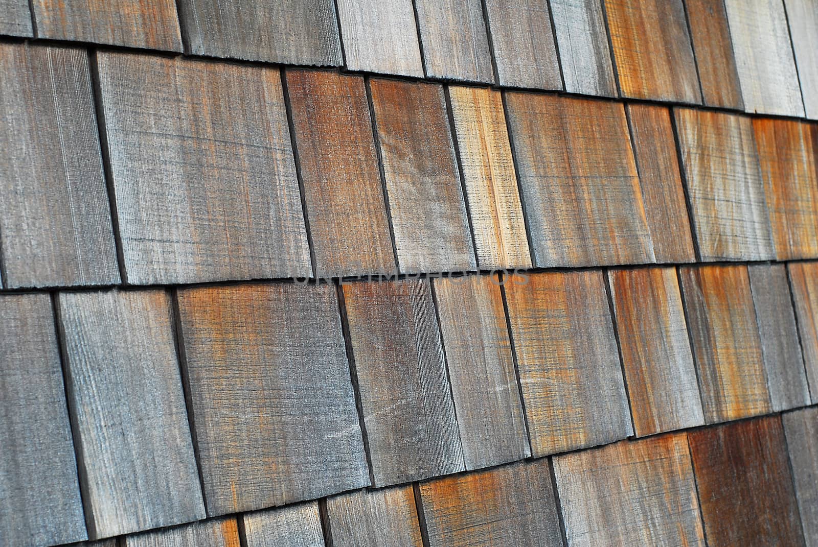 construction of roof with wood tile shingles