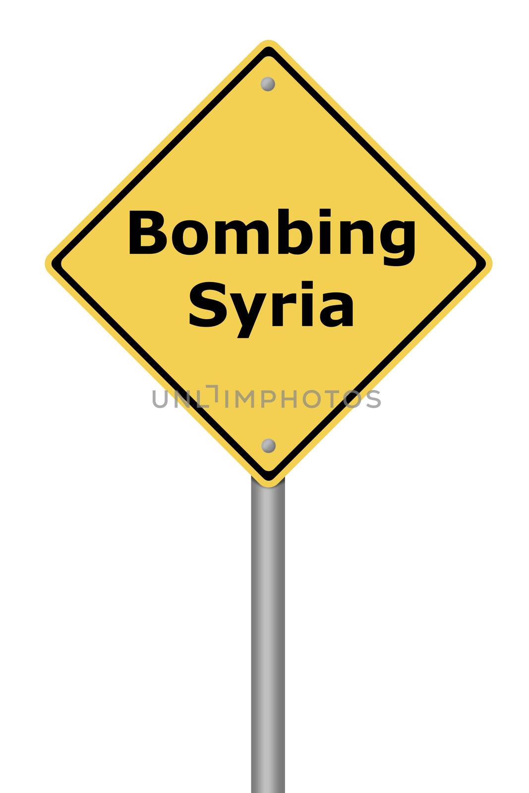 Warning Sign Bombing Syria by hlehnerer