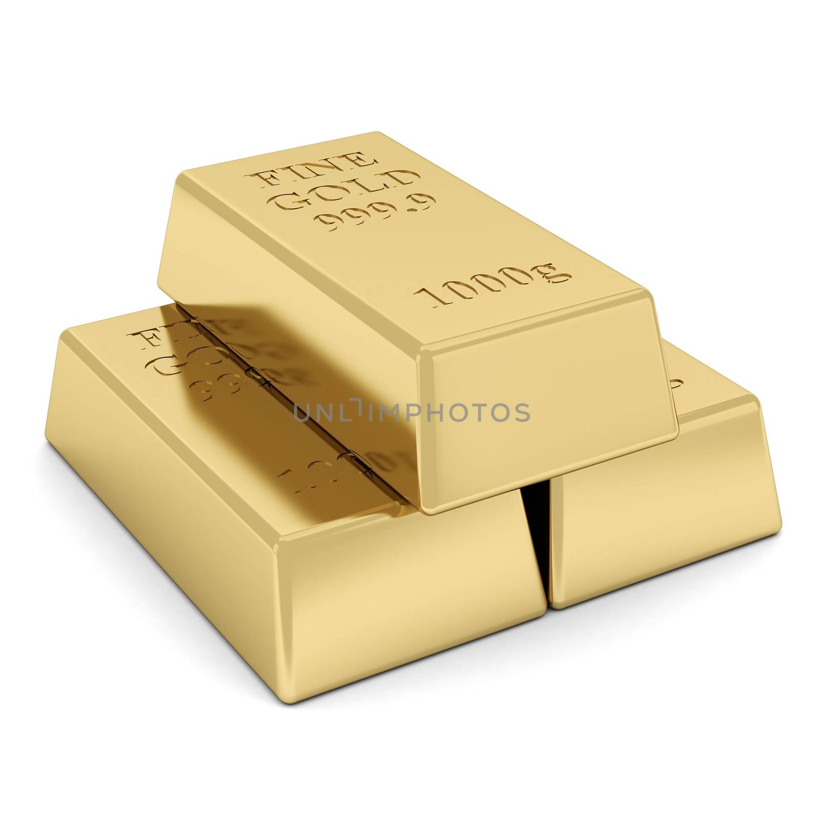gold bar on a white background