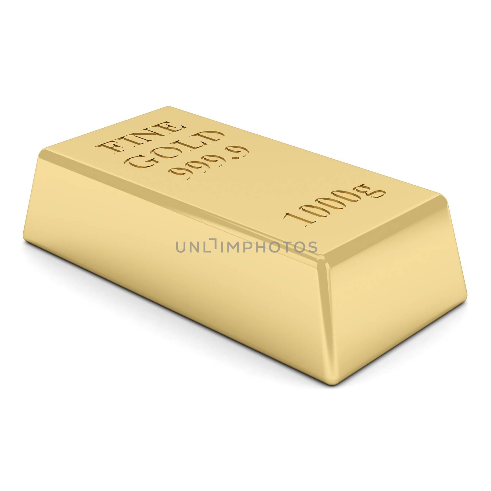 gold bar on a white background