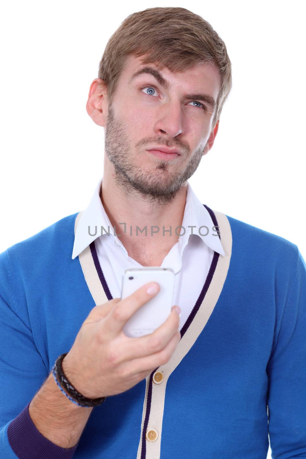 young man on his mobile phone