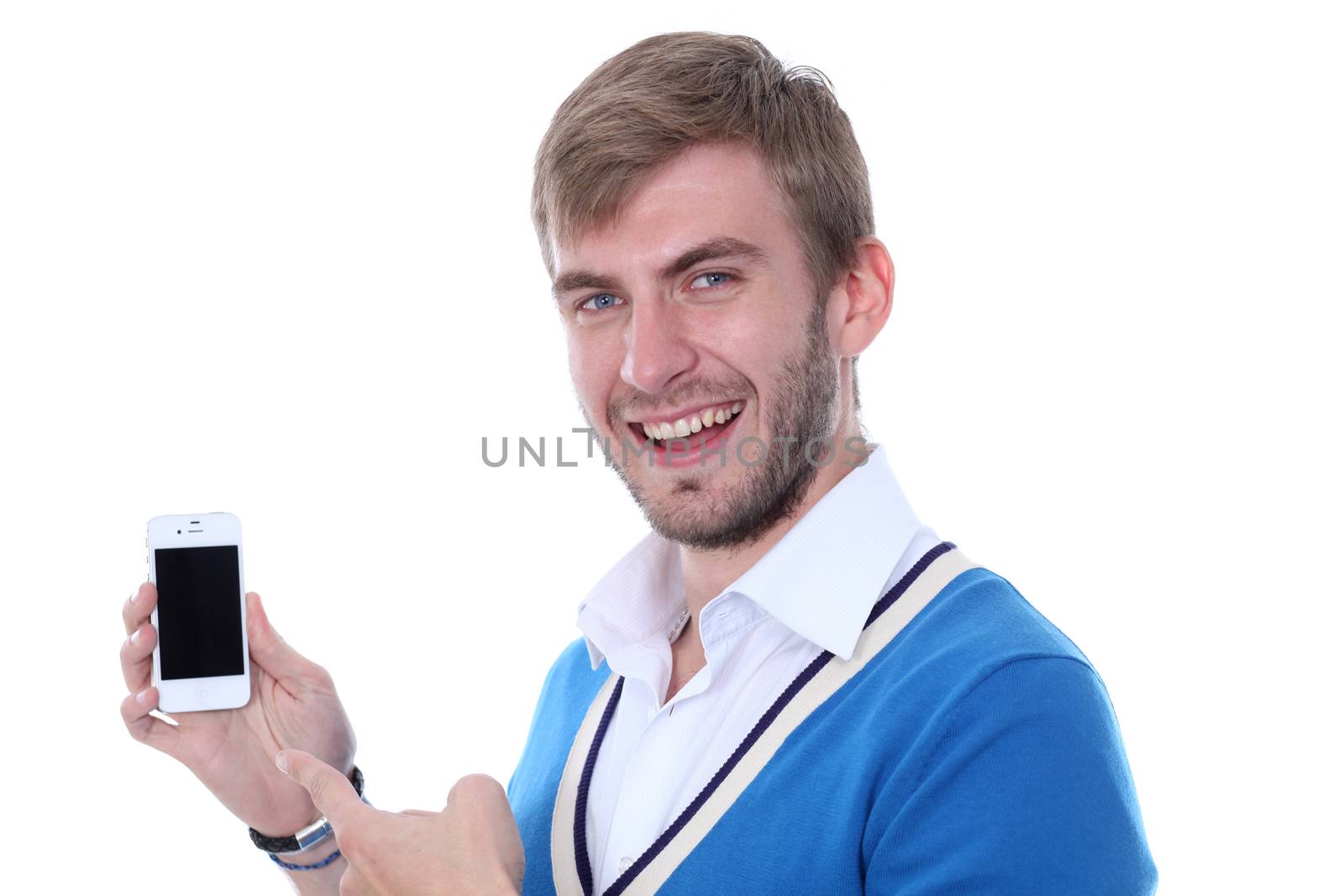 young man on his mobile phone