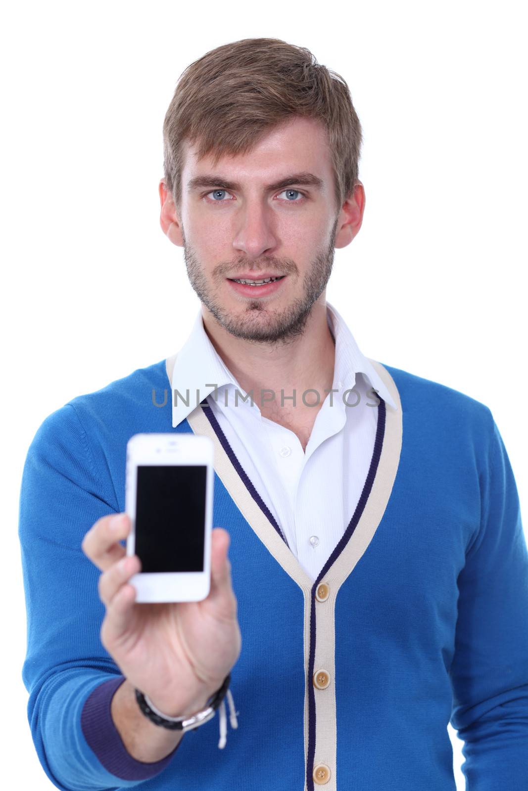 young man on his mobile phone