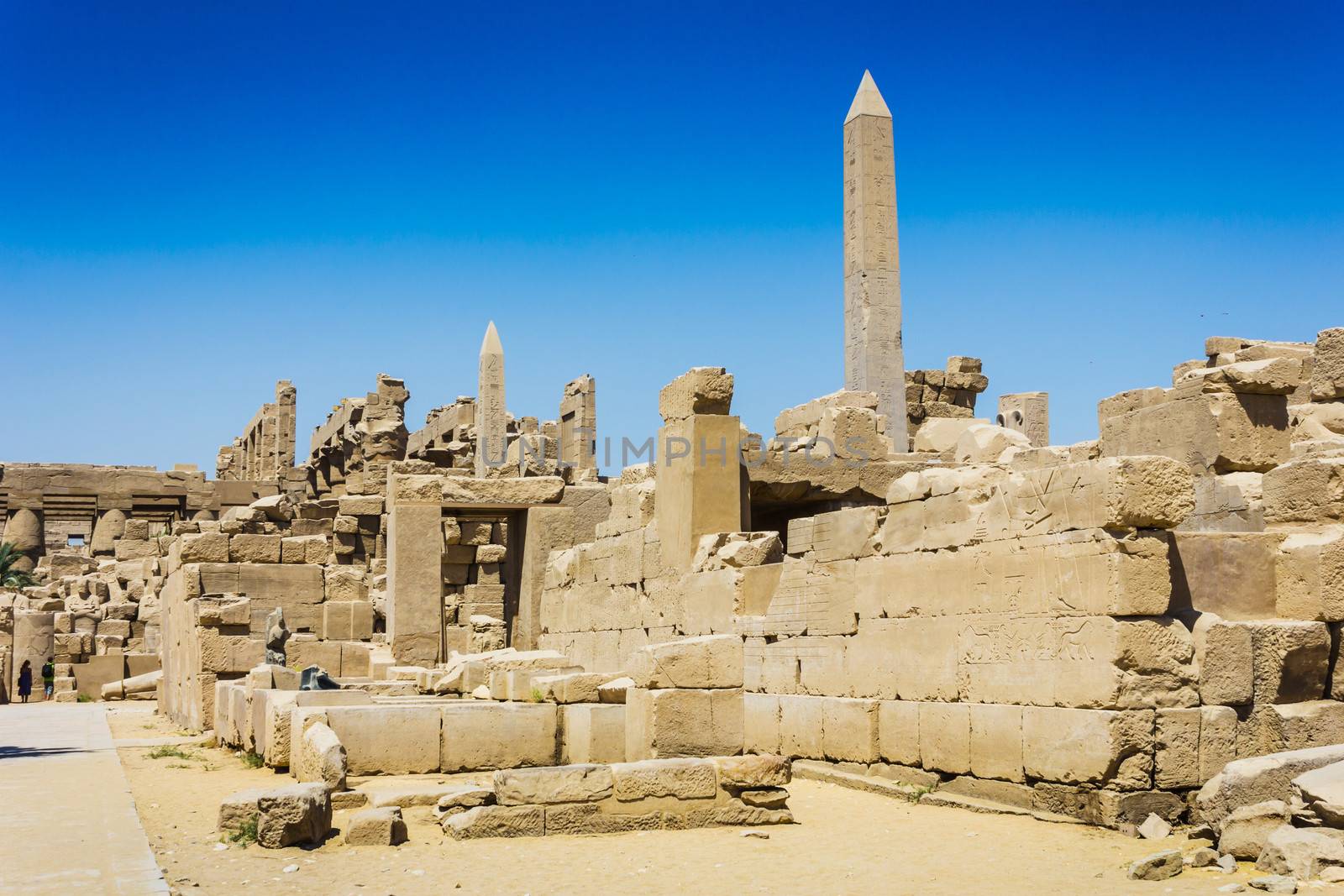 Ancient ruins of Karnak temple in Egypt in the summer of 2012