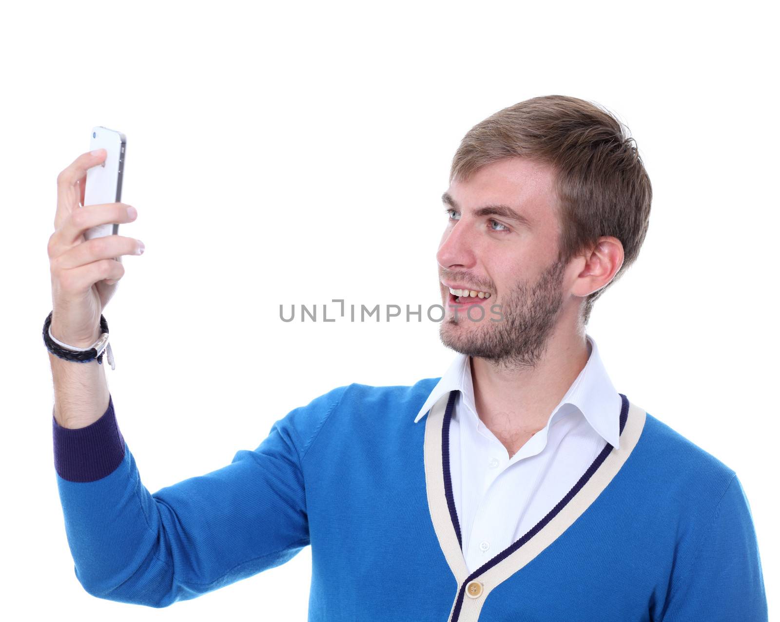 young man on his mobile phone