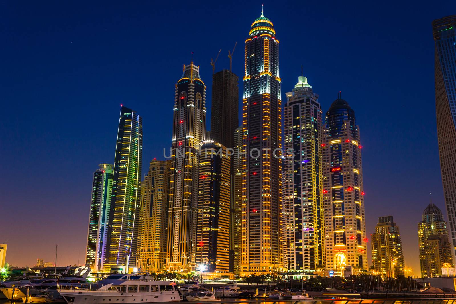 Nightlife in Dubai Marina. UAE. November 14, 2012 by oleg_zhukov