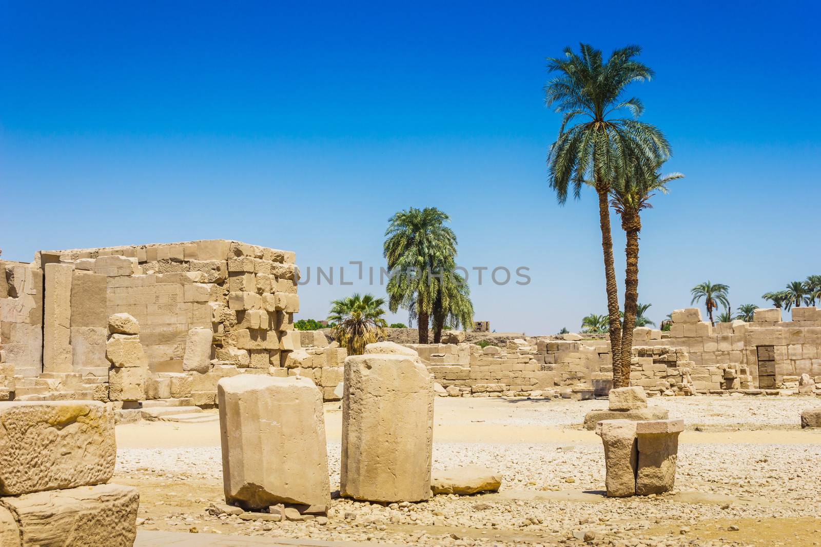 Ancient ruins of Karnak temple in Egypt in the summer of 2012