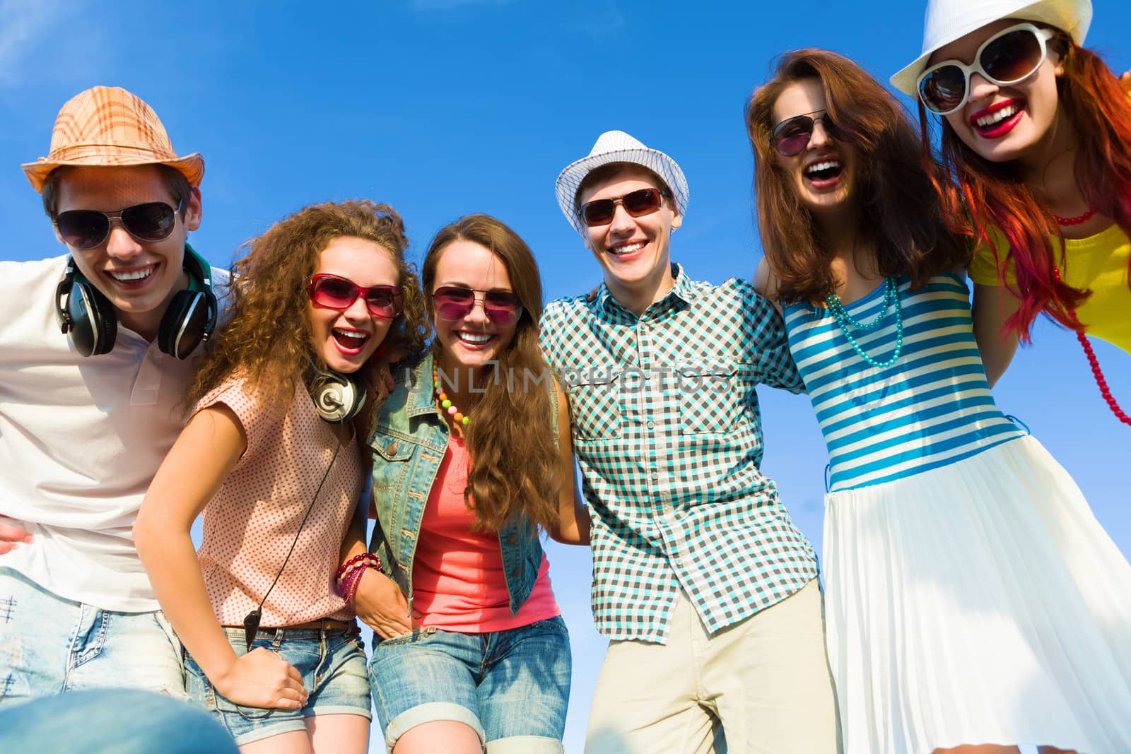 Image of young people having fun. Summer vacation