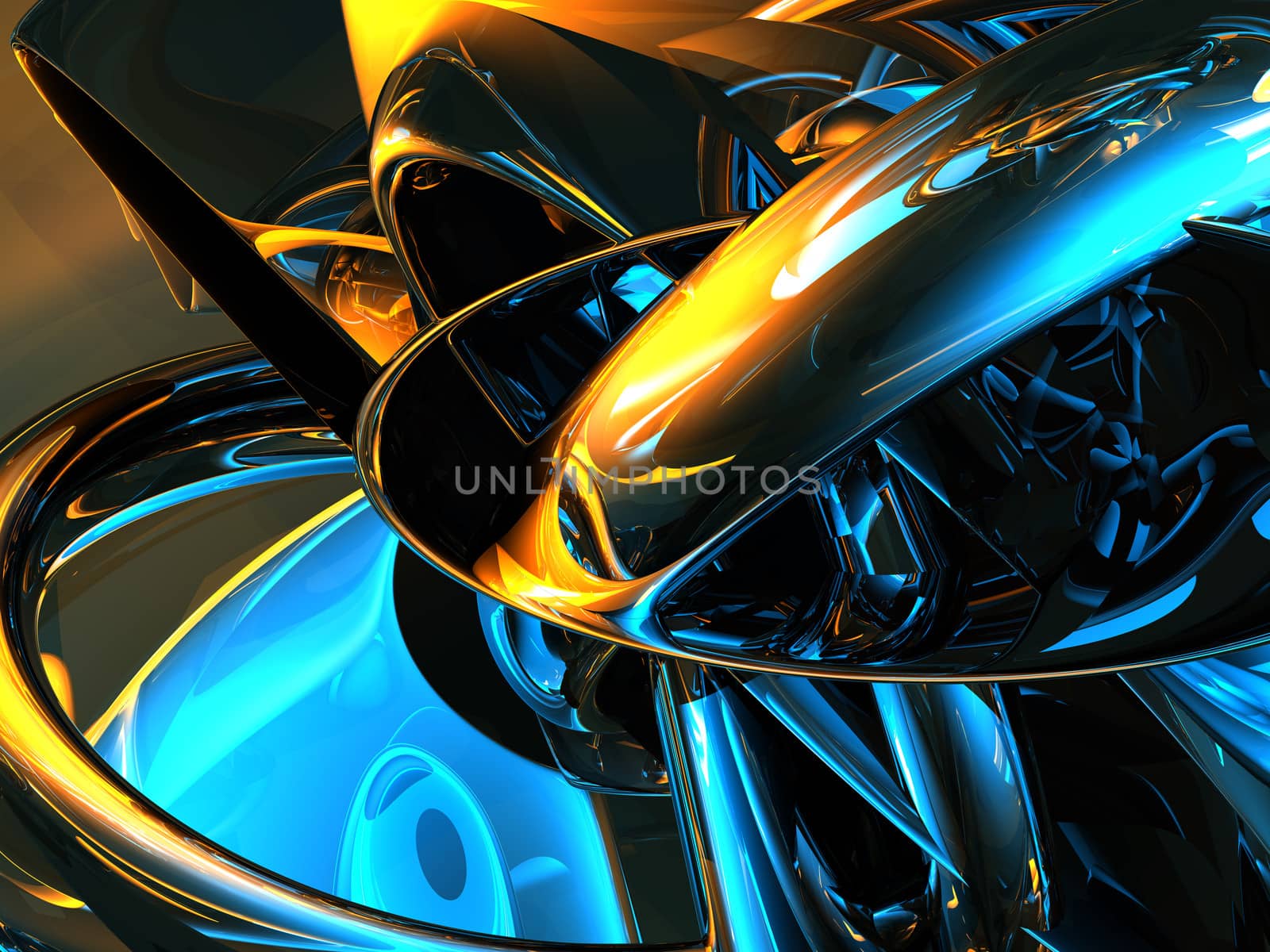 futuristic metal background - 3d illustration