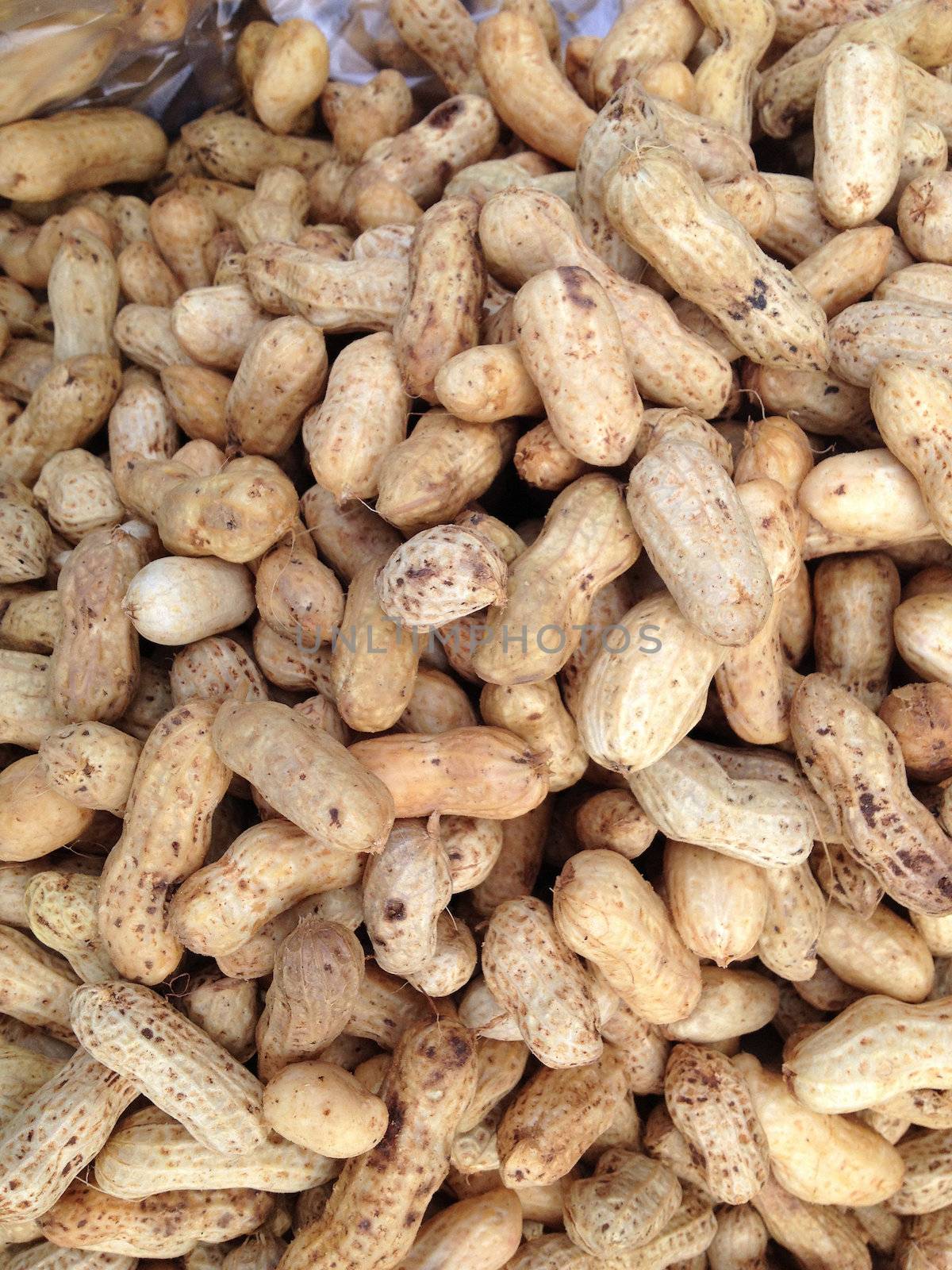 boiled peanuts background,kind of Thai sweetmeat, is a popular form of street food in Thailand