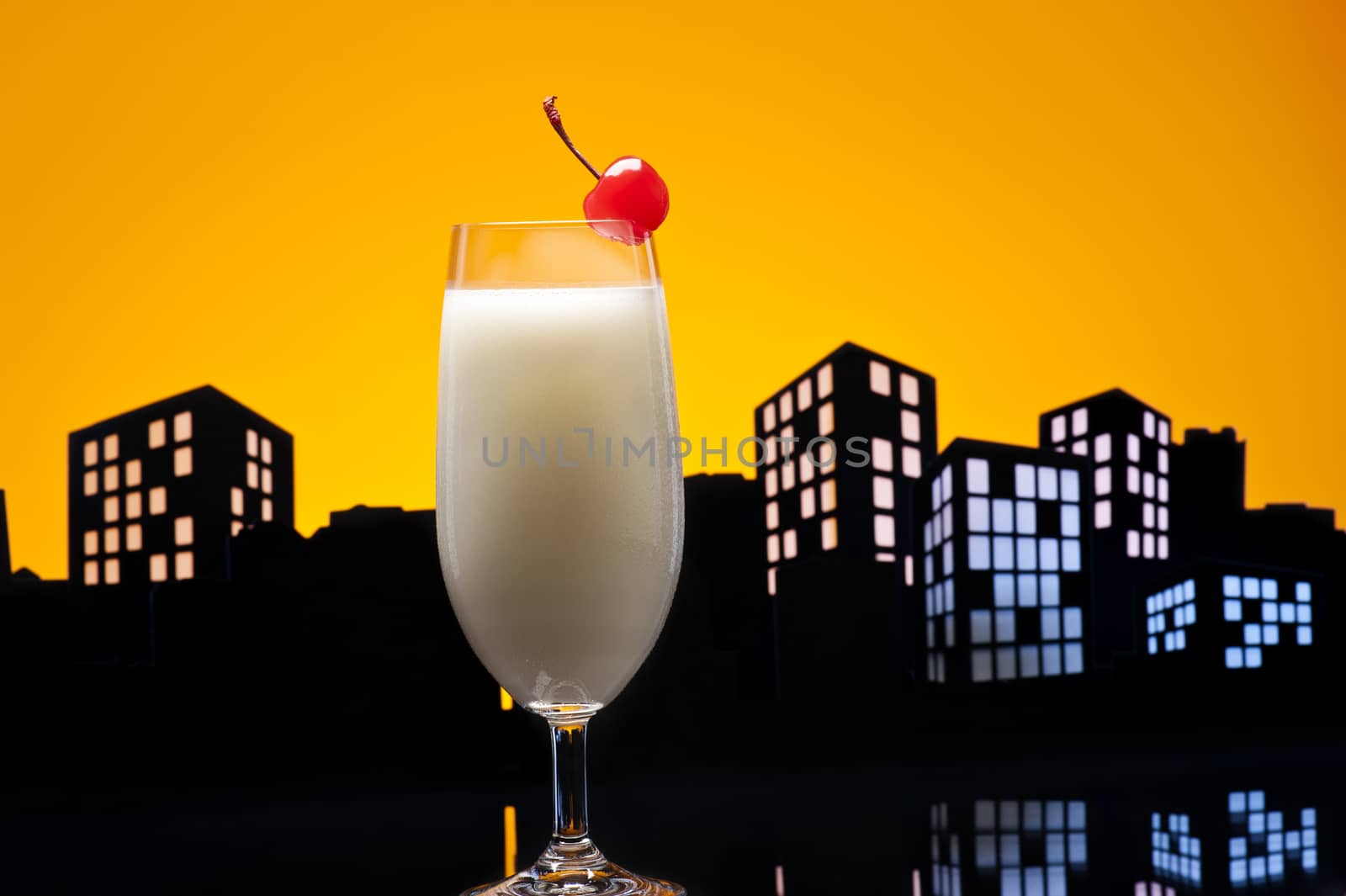 Metropolis Pina colada cocktail by 3523Studio