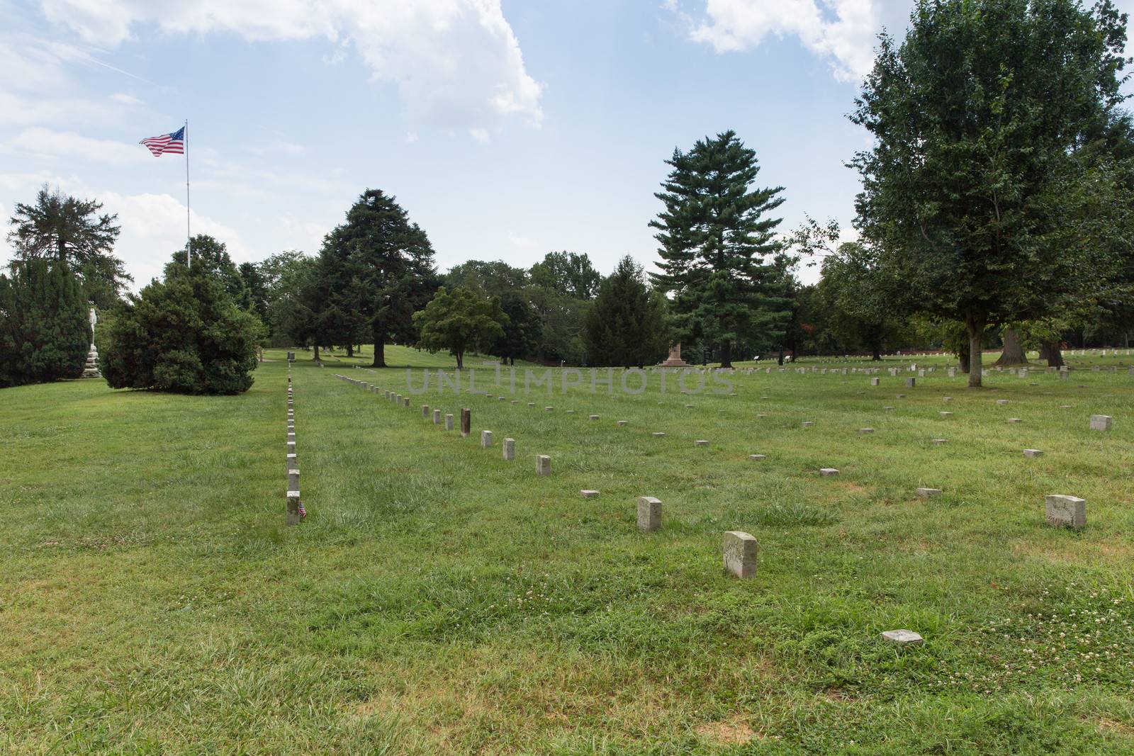 This is the burial ground for Union soldiers that fell in the several Civil War battles in the area. There is a separate Confederate Cemetary.