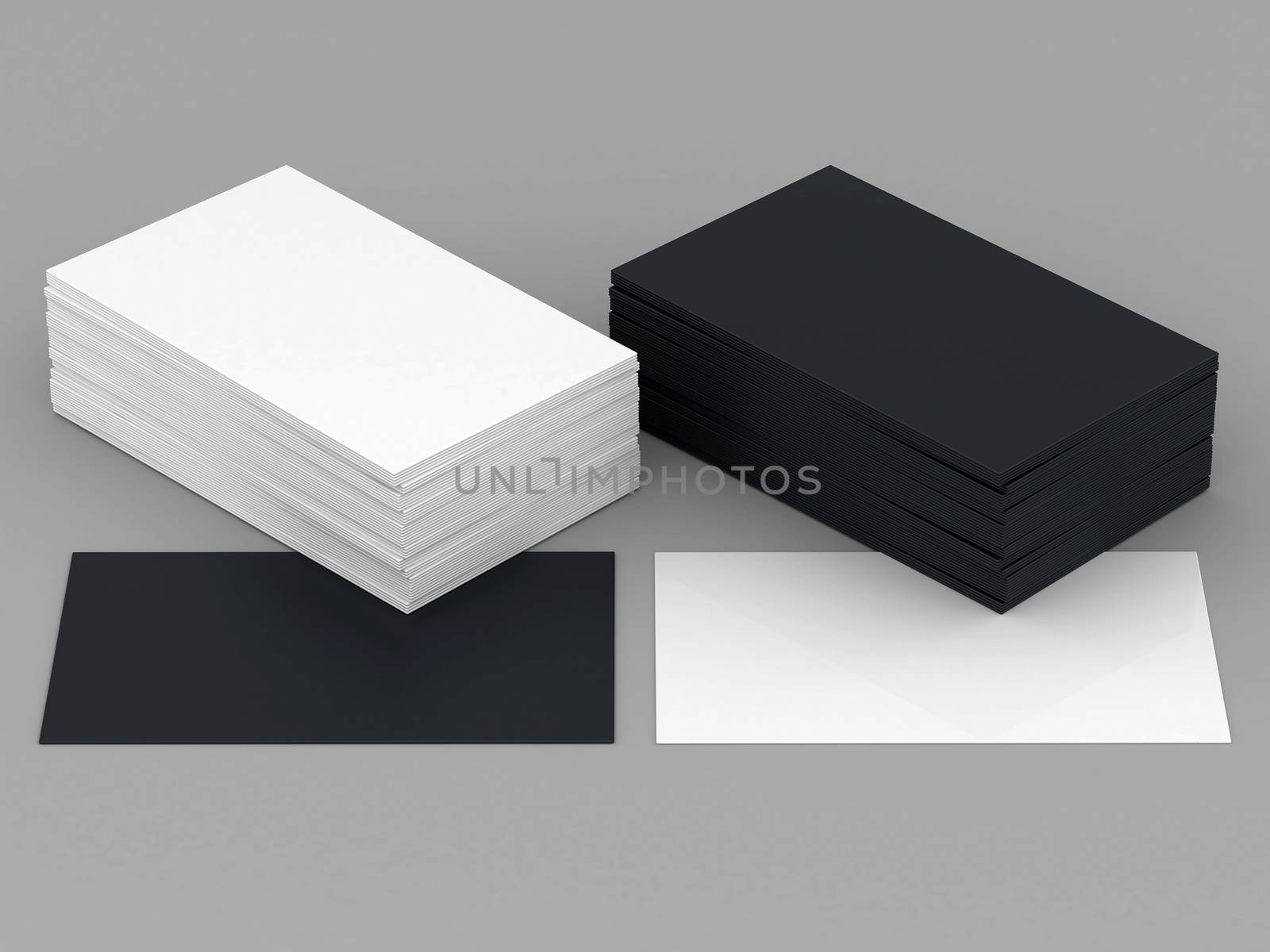 Business cards blank mockup - template - gray background