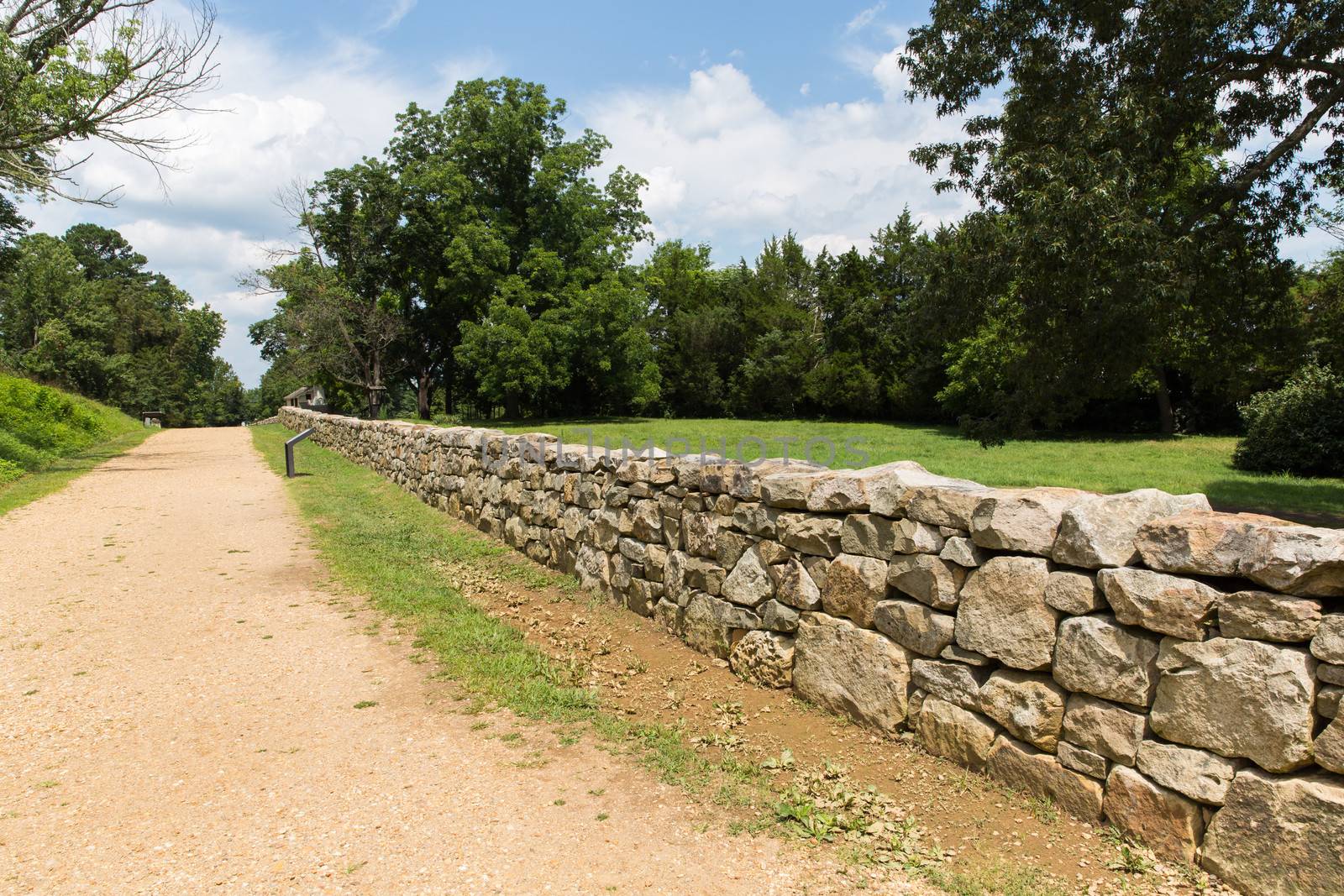 This is the sunken road and a re-creation of the rock wall used by the confederates to defeat the Union Army in 1862.