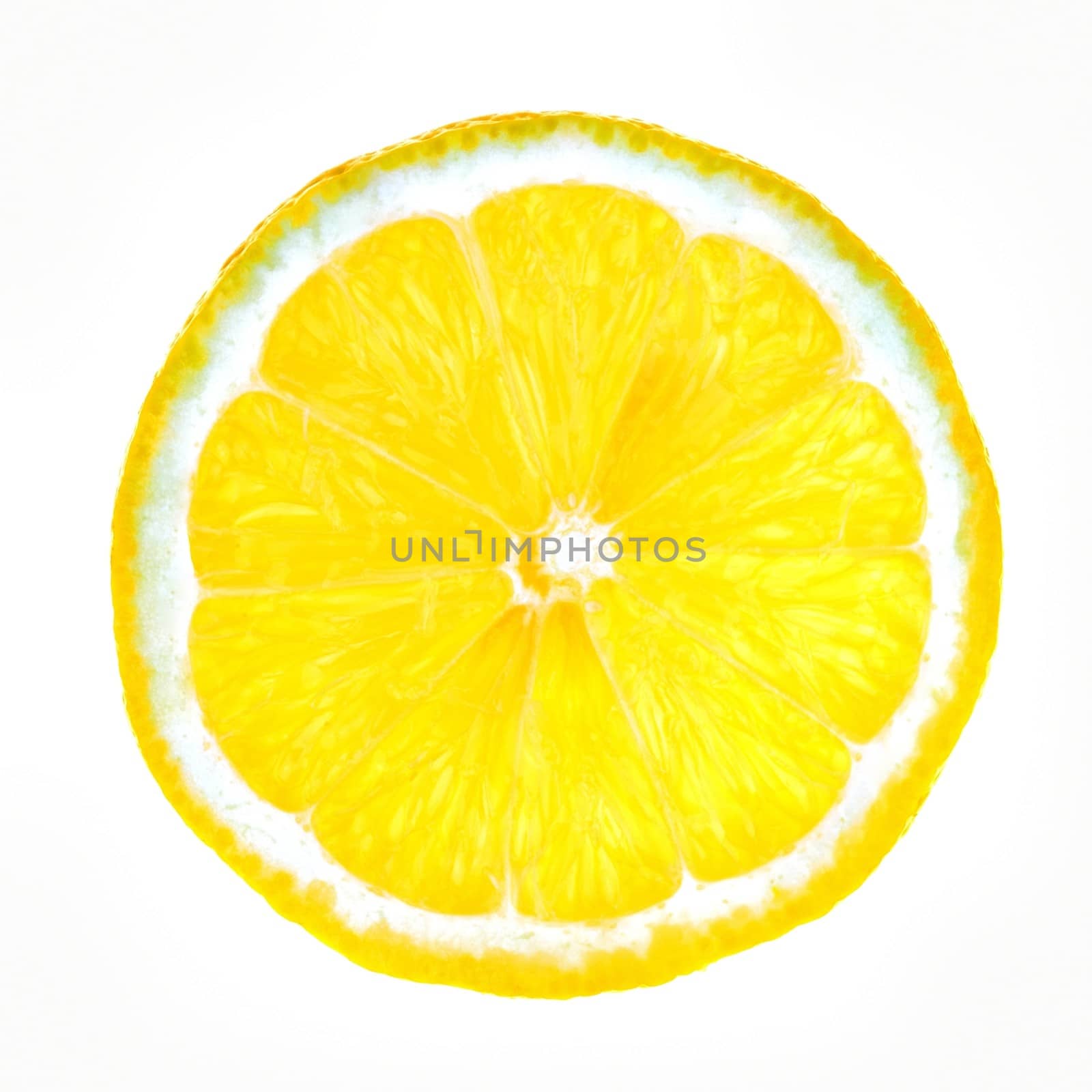 A slice of lemon x-rayed.