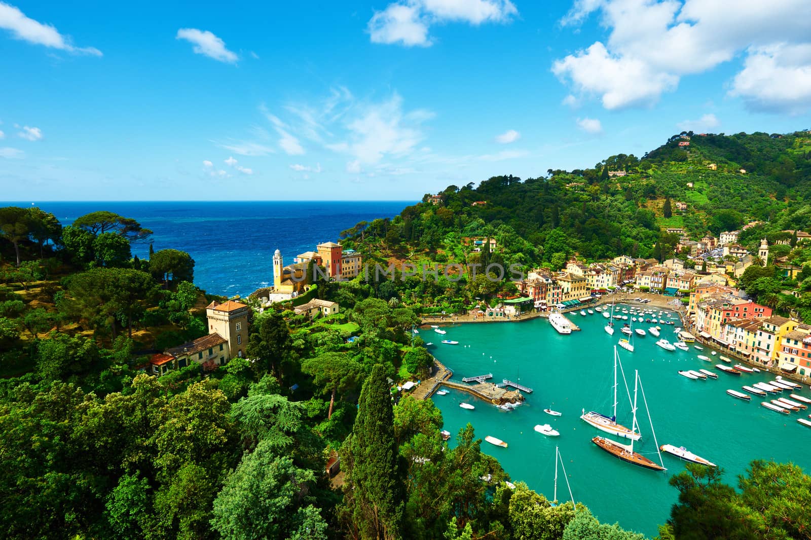 Portofino village on Ligurian coast in Italy