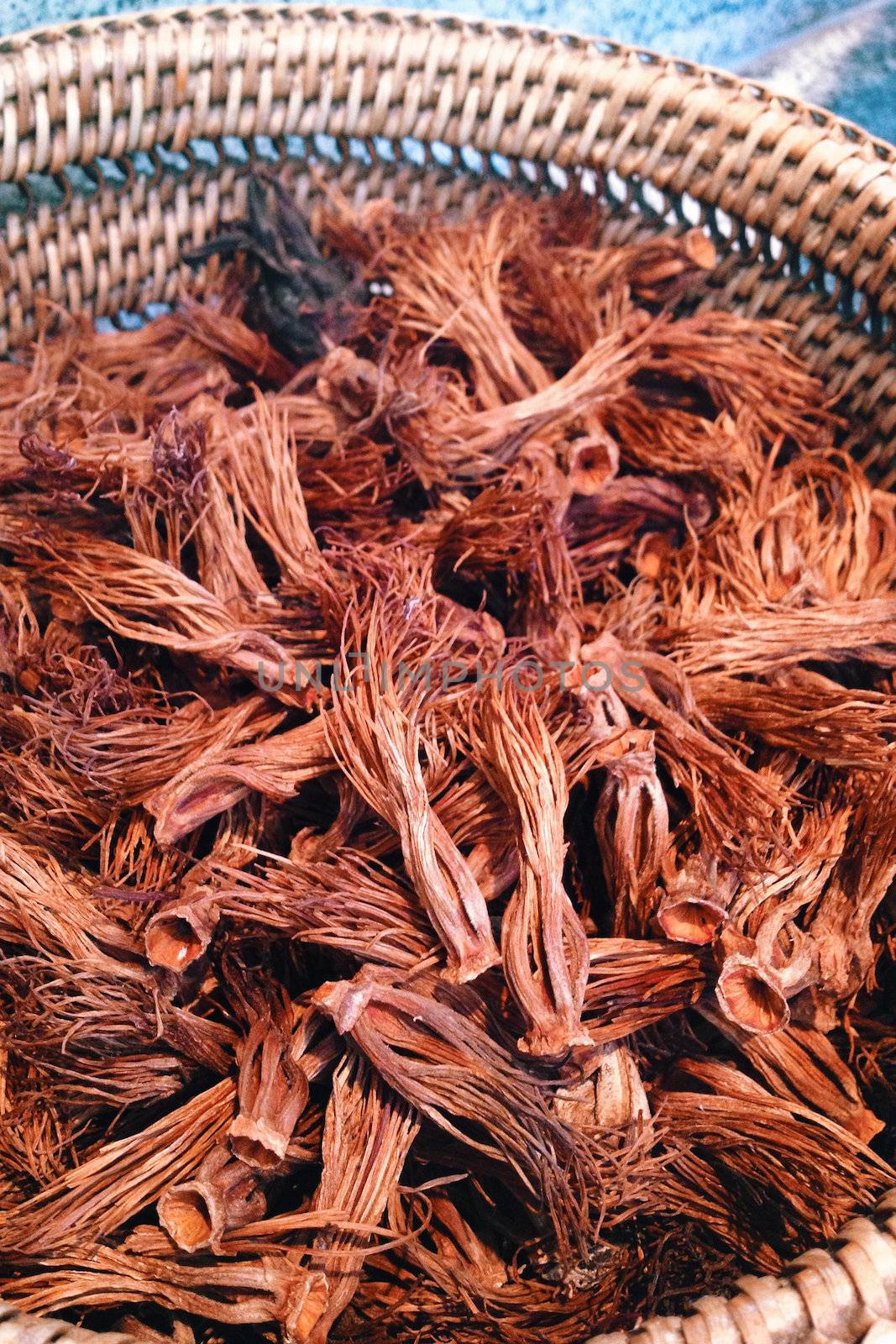 Red cotton tree flowers dried by ponsulak