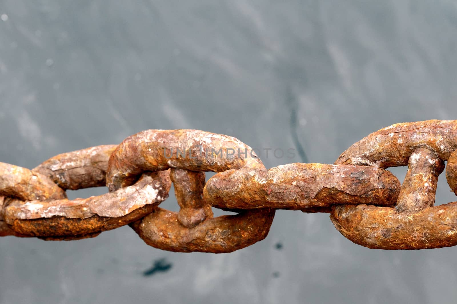 An Old Rusty Naval Chain, in Canary Islands, Spain