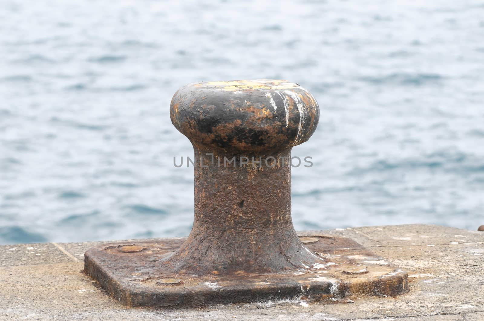 Rusty Mooring on a Pier , in Canary Islands, Spain