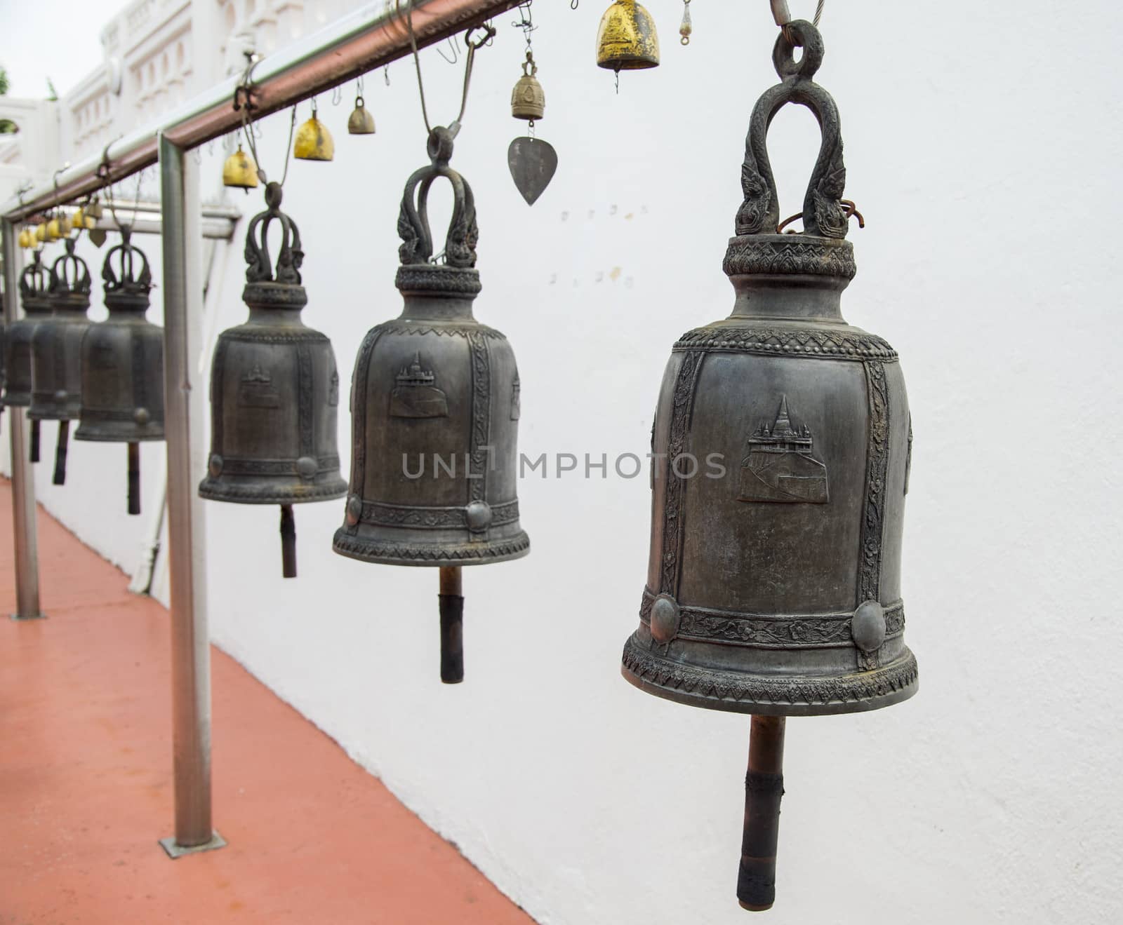 A lot of bells in the temple4 by gjeerawut