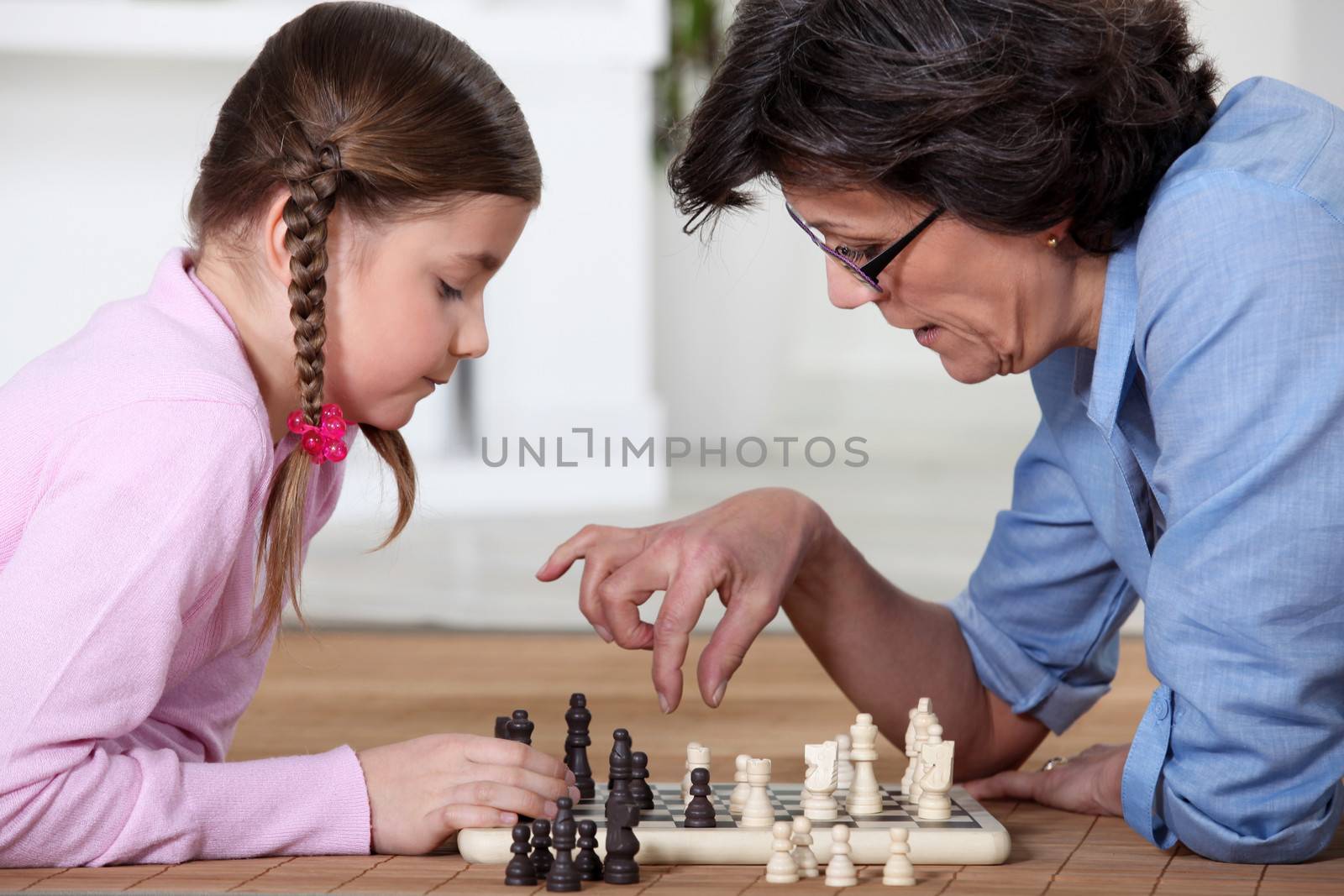 Playing chess with grandma
