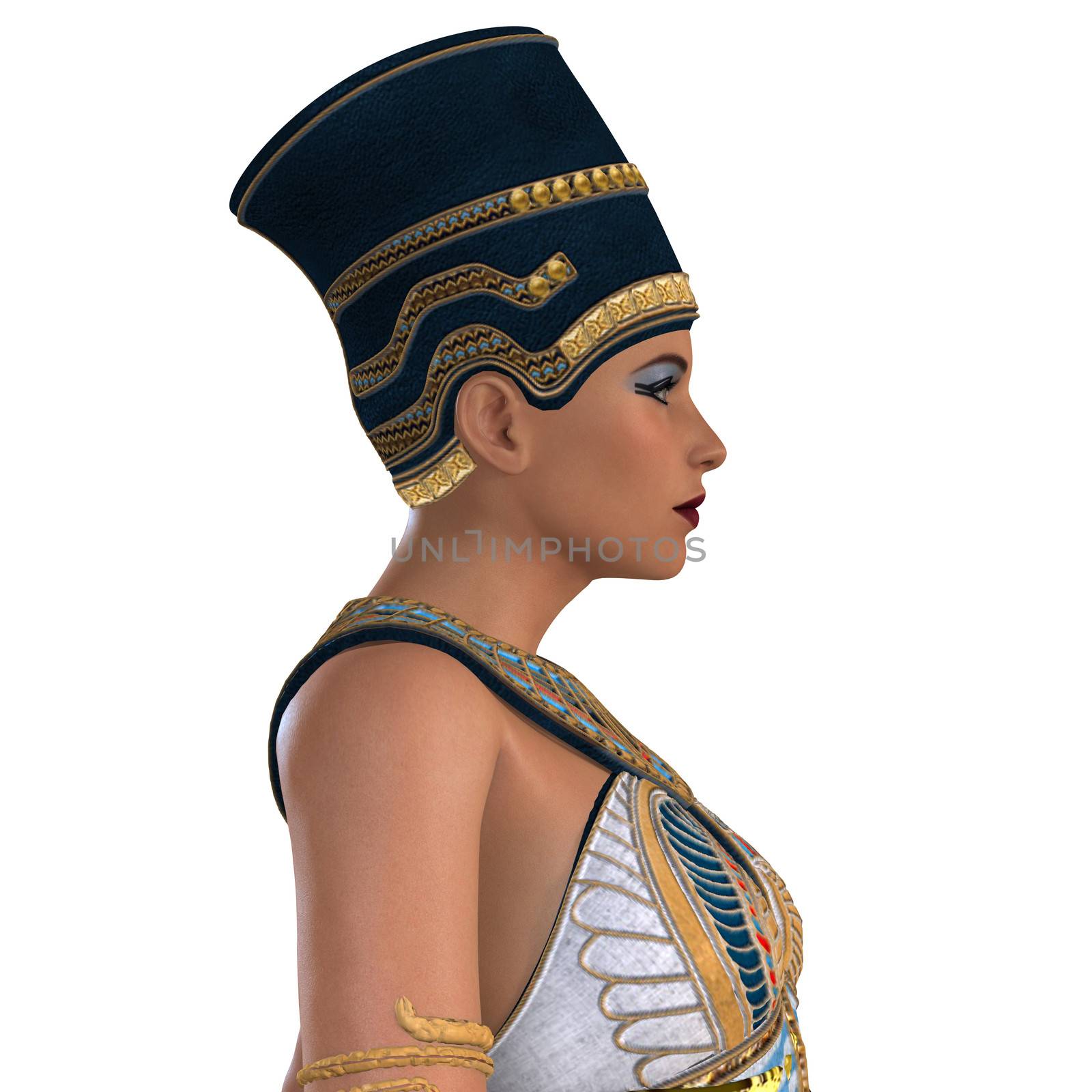 Egyptian Nefertiti Face by Catmando