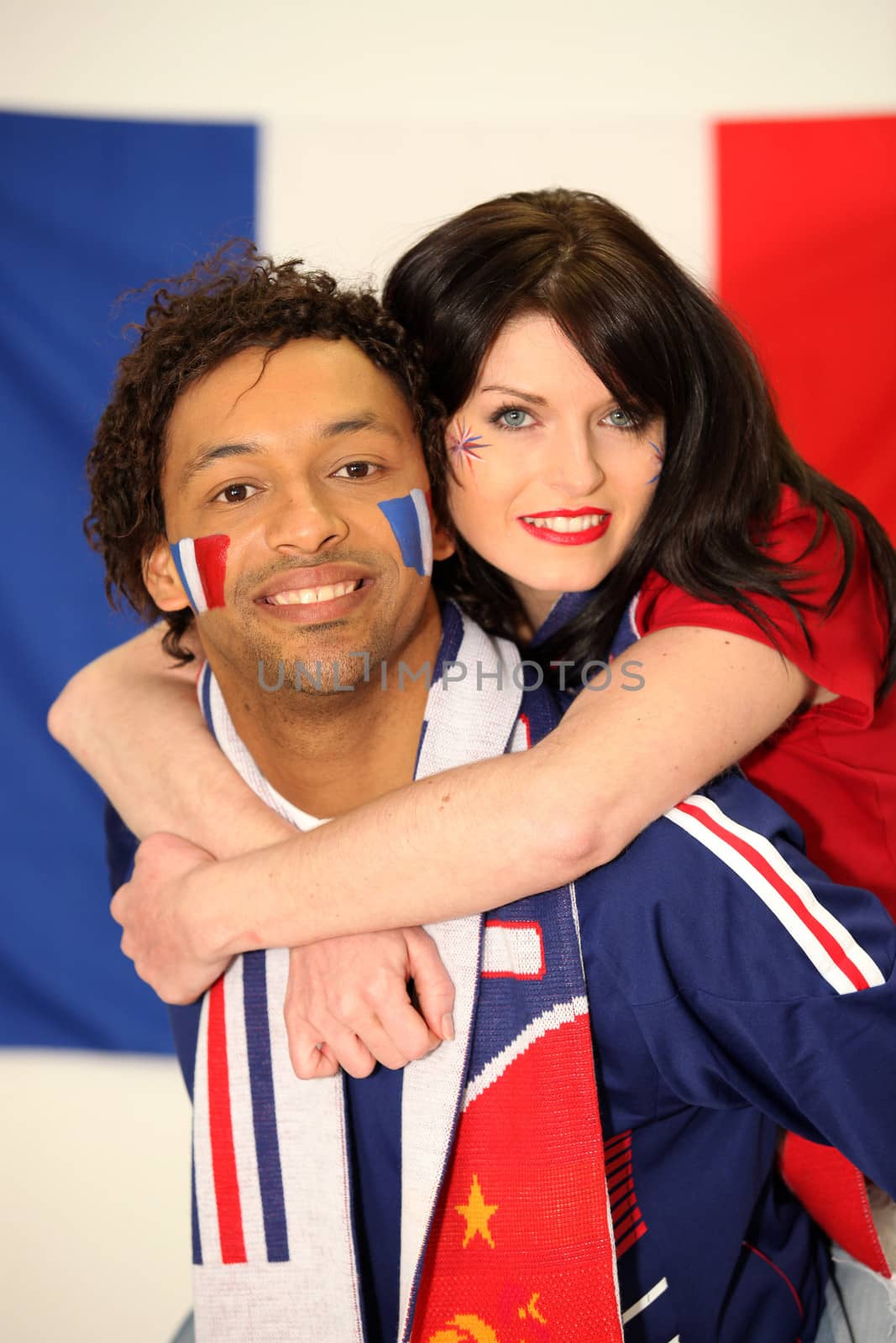 Couple of French supporters
