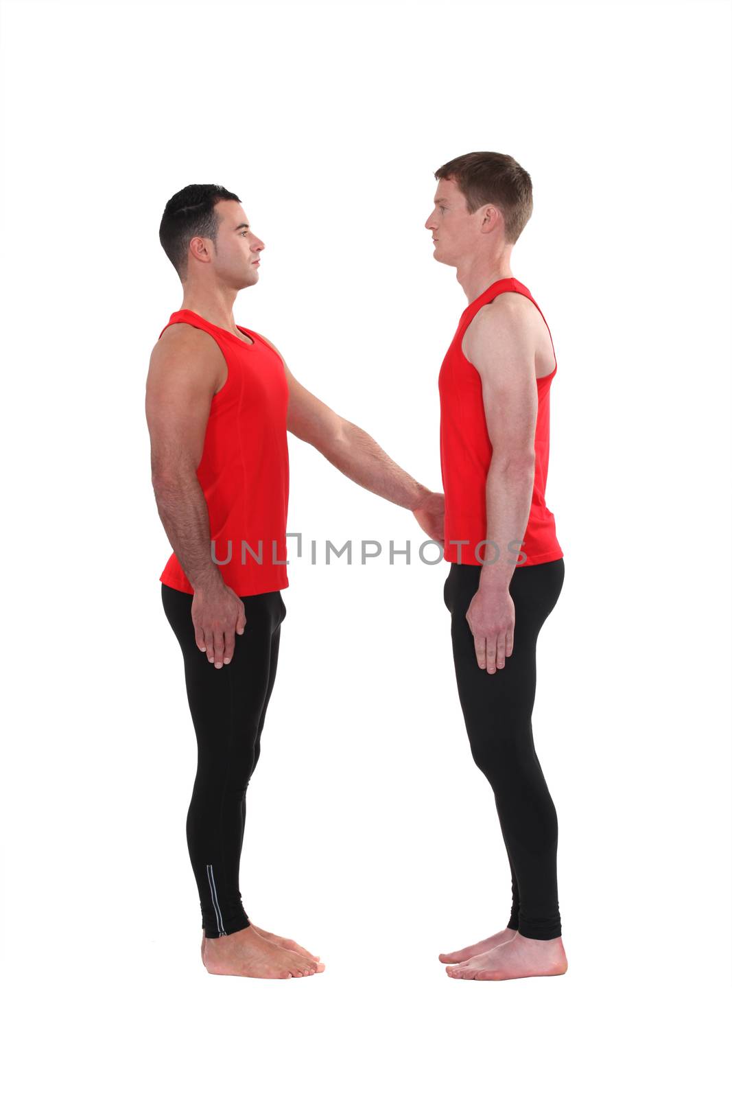 Two male gymnasts