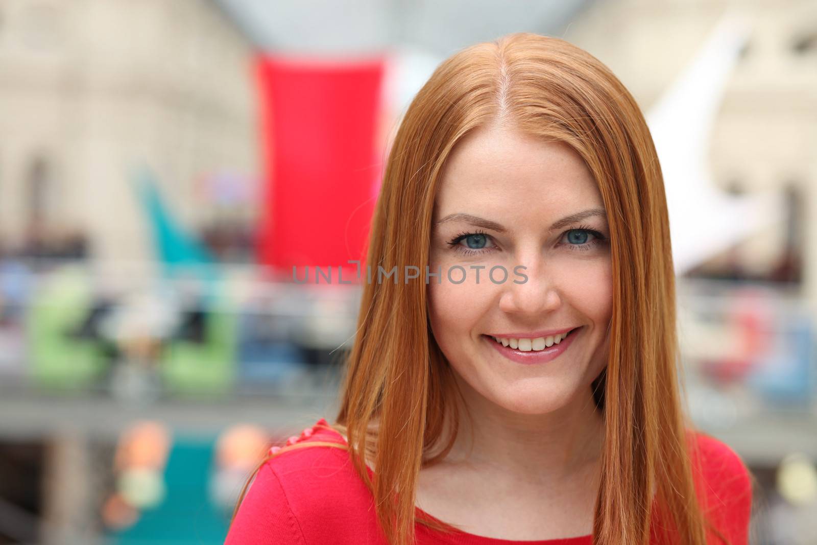 Young beautiful red hair woman