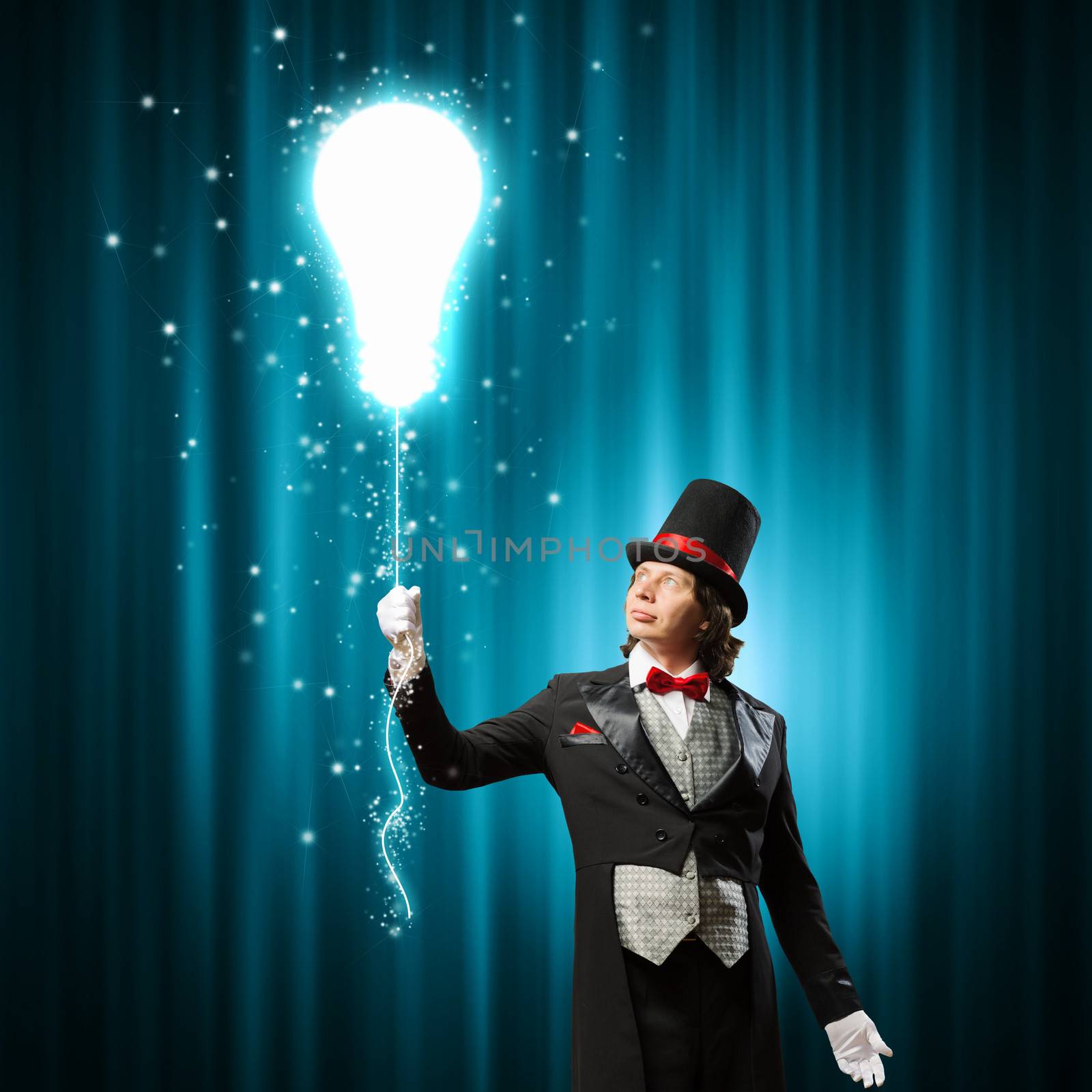 Magician in hat by sergey_nivens