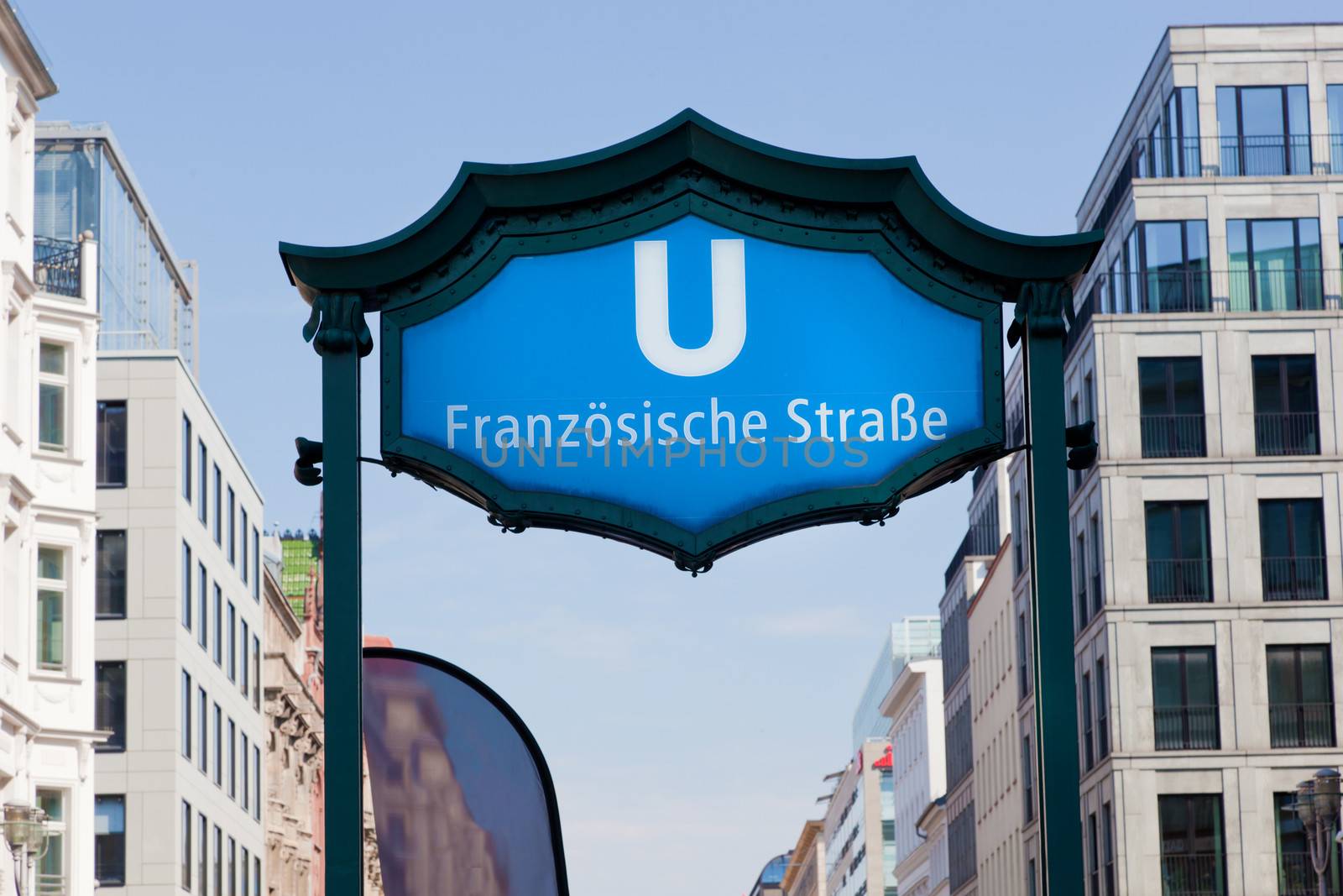U-bahn franzosische strasse entrance. Berlin Mitte, Germany