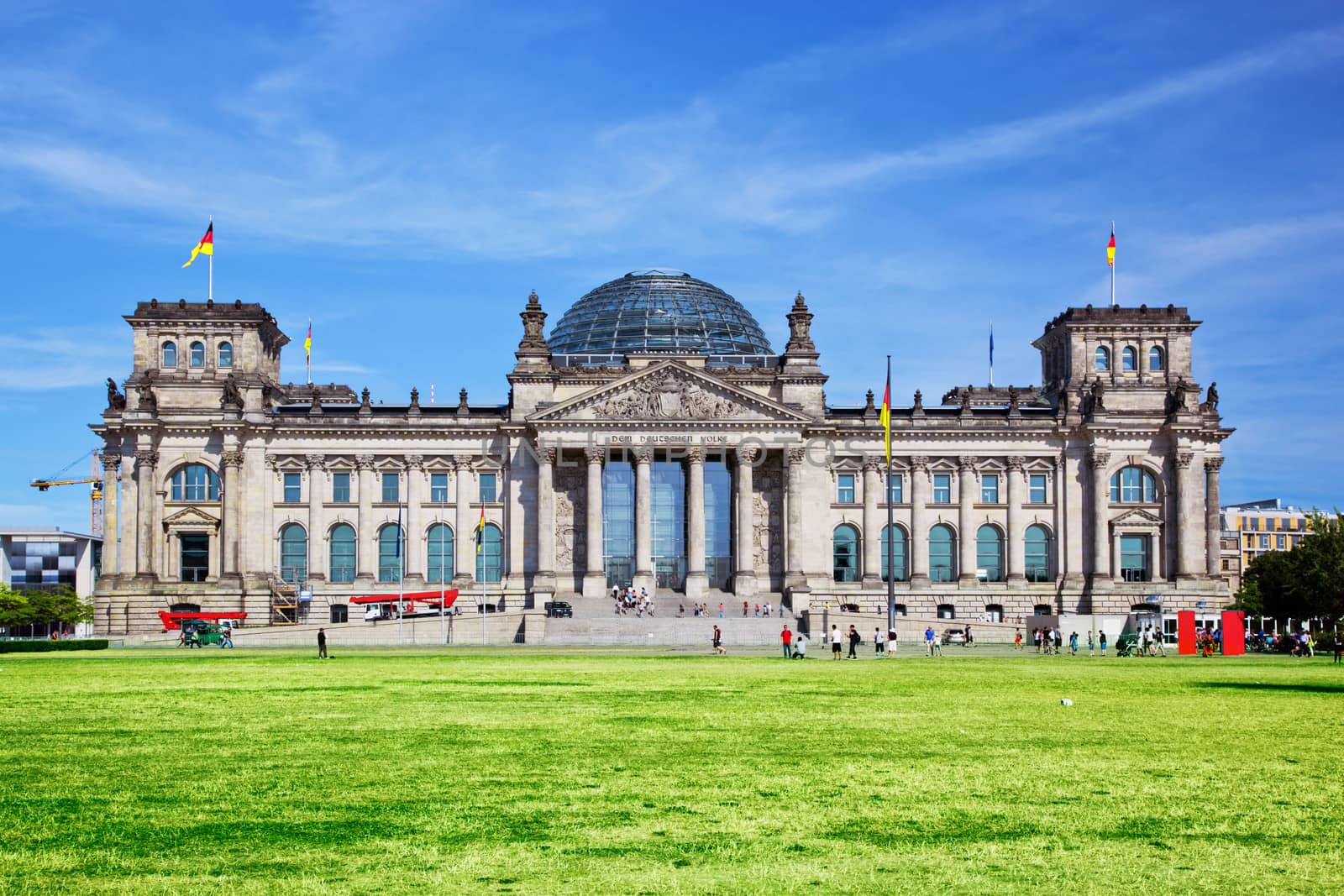 The Reichstag building of the German parliament Bundestag in Berlin, Germany