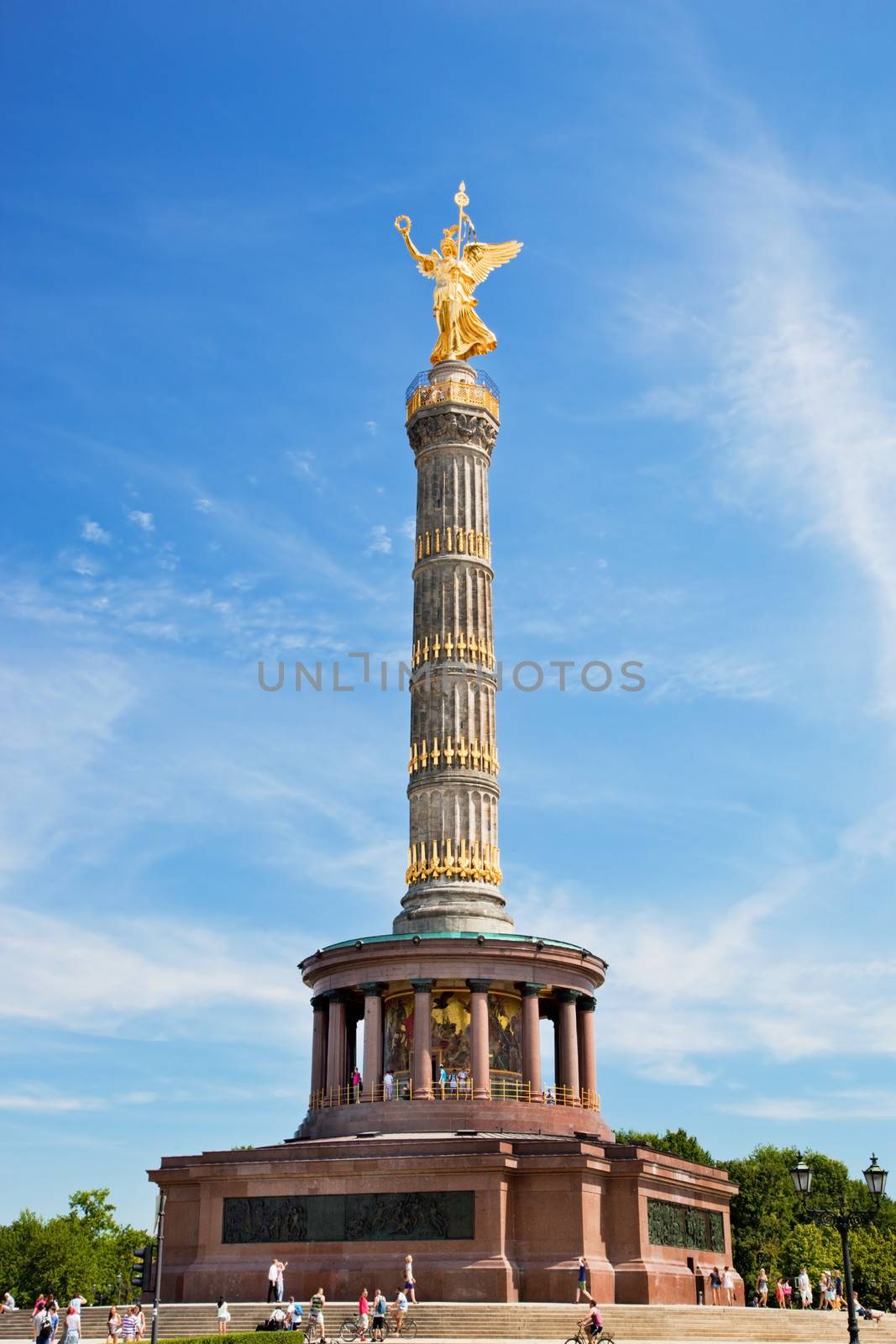 The Victory Column in Berlin, Germany. Berlin Siegessaule also called Goldelse