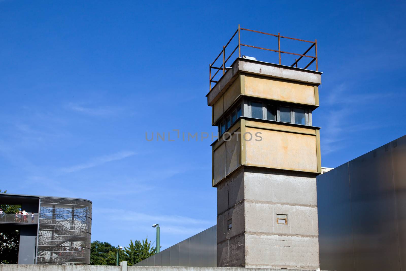 Berlin Wall Memorial, a watchtower in the inner area by photocreo