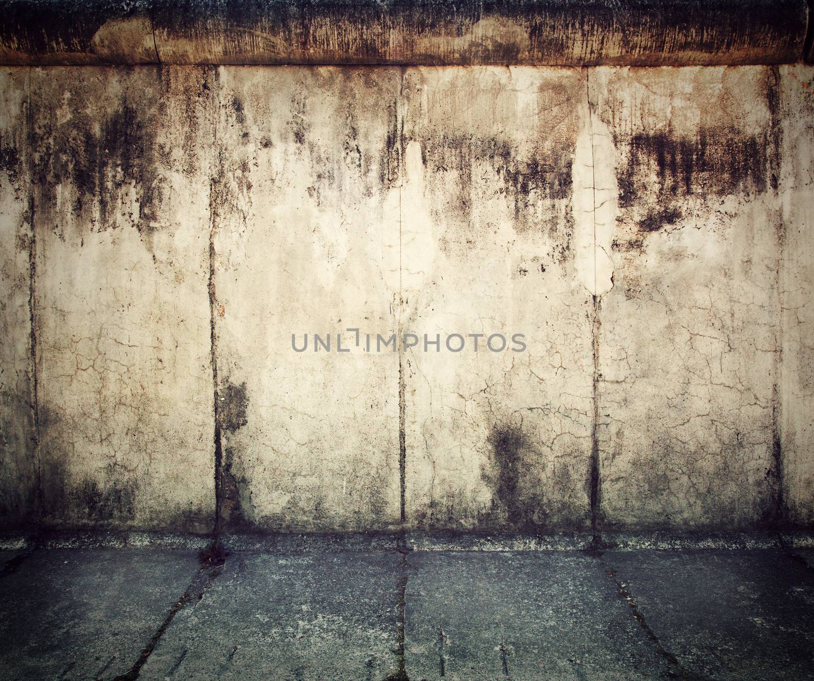 Grunge, rusty concrete wall background by photocreo
