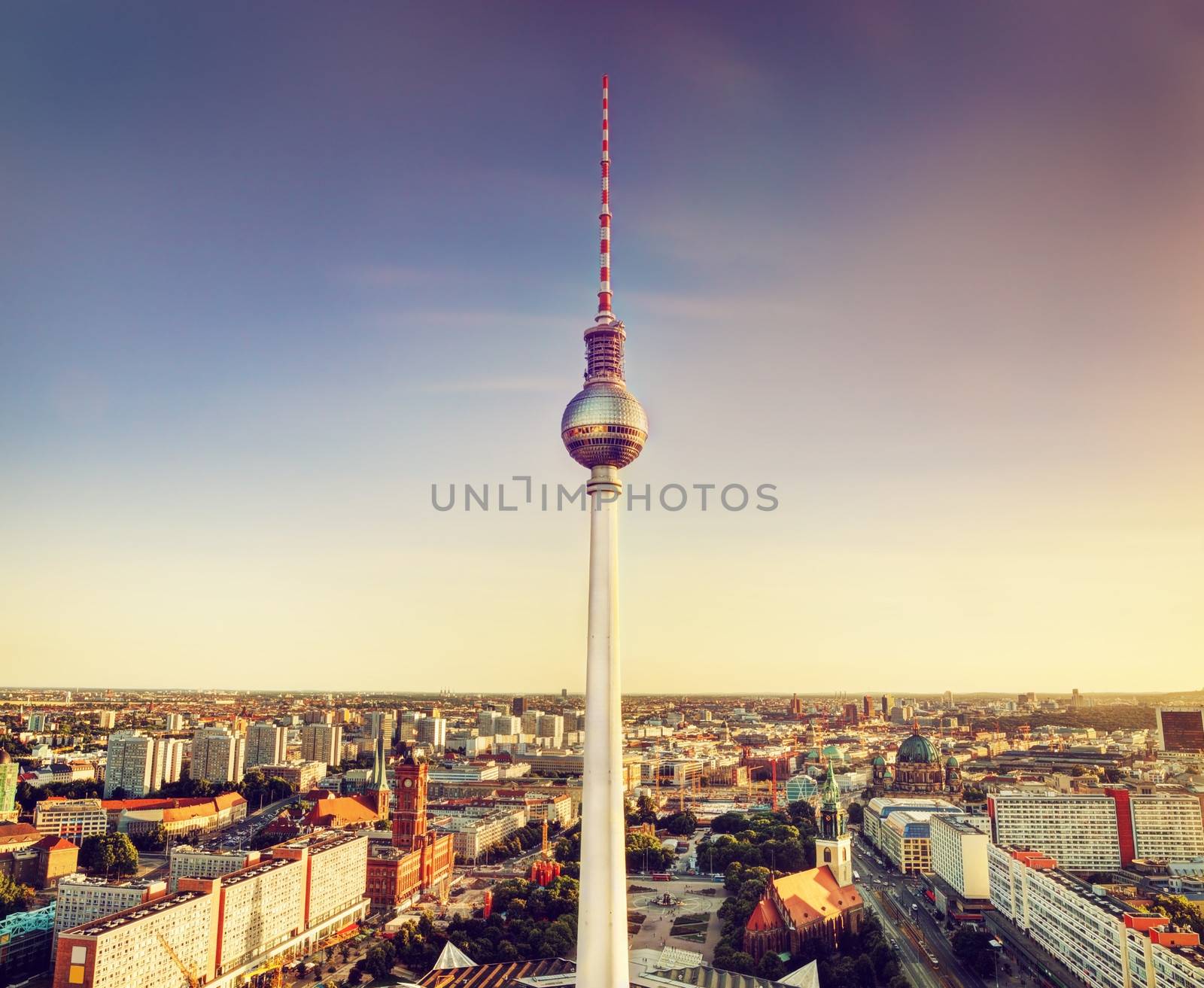 Tv tower or Fersehturm in Berlin, Germany by photocreo