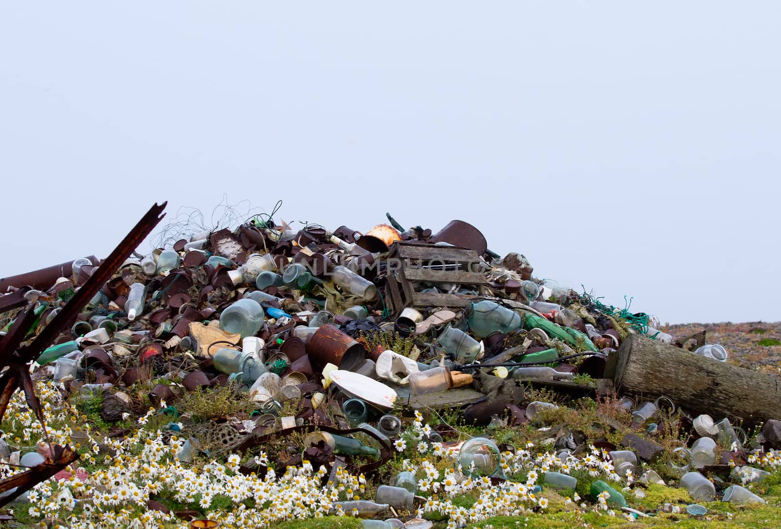 dump in the north, mountains of not taken out garbage