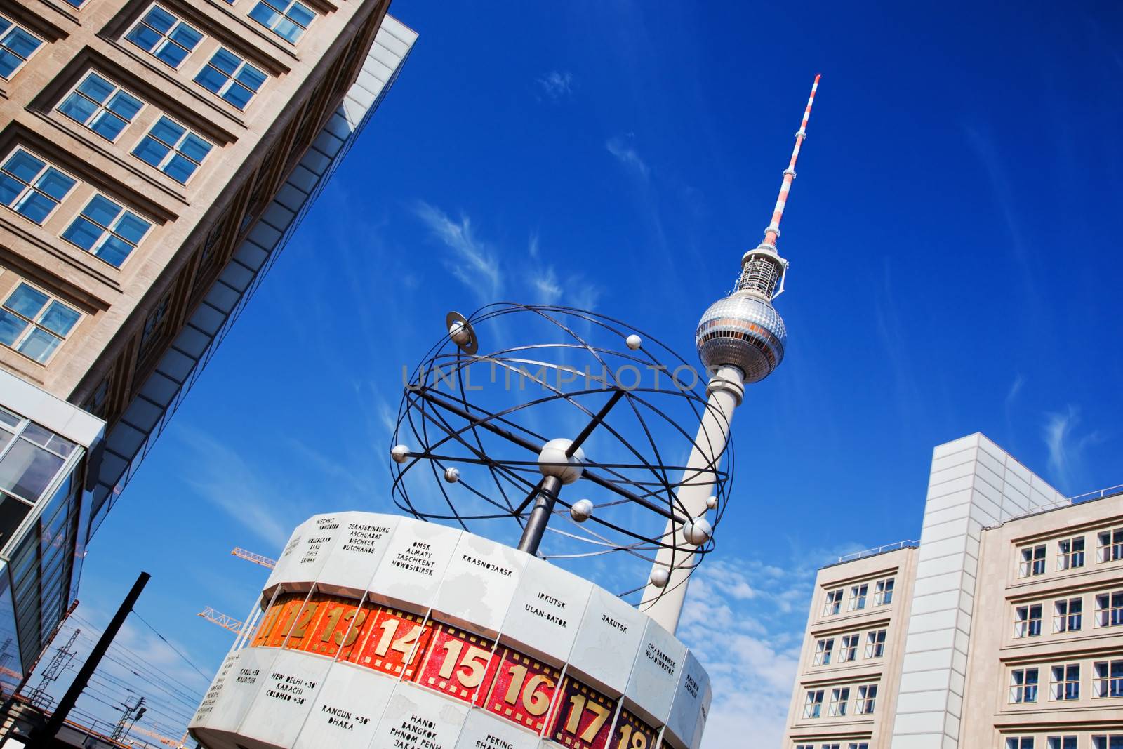 The Worldtime Clock, German Weltzeituhr at Alexanderplatz in Berlin, Germany