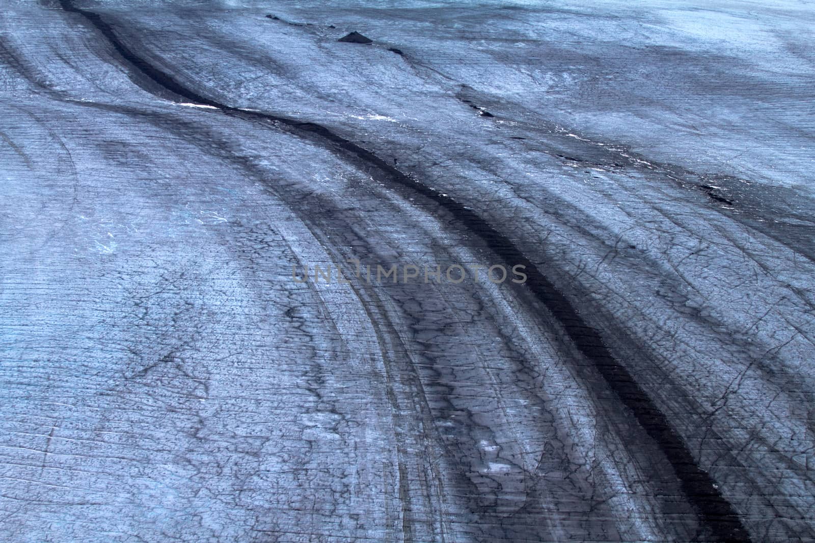 the stone river from nunantak to sea. Kara Sea. Northern Isl Novaya Zemlya