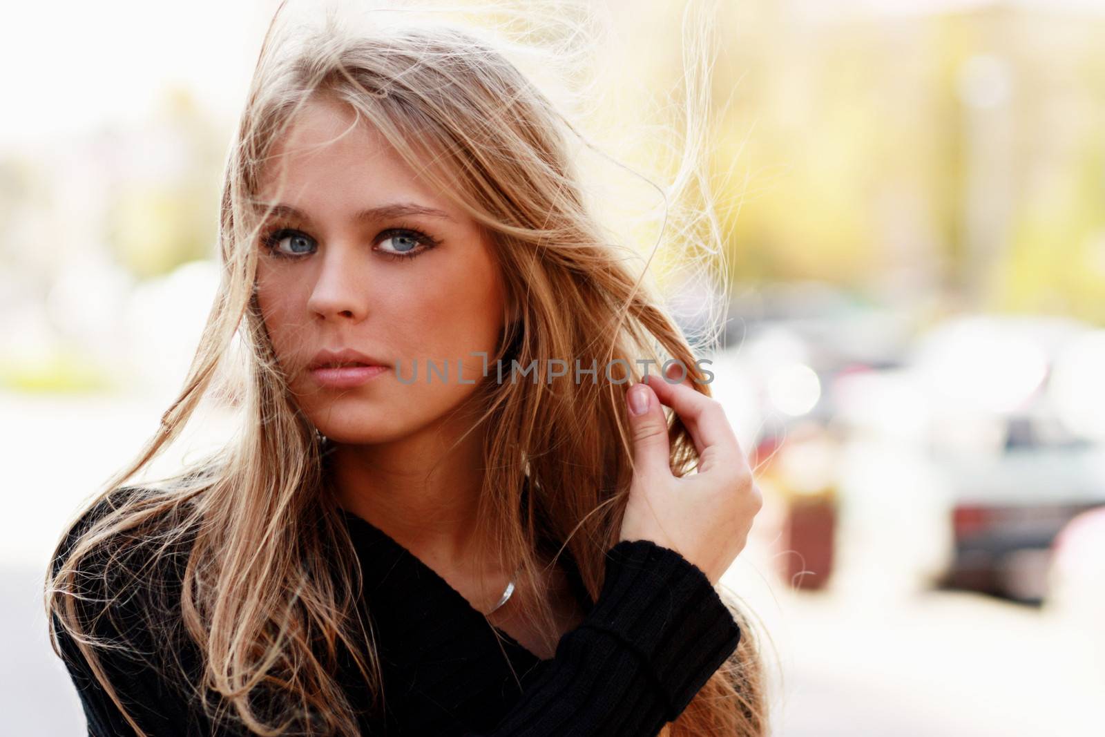 Beautiful young woman. Outdoor portrait