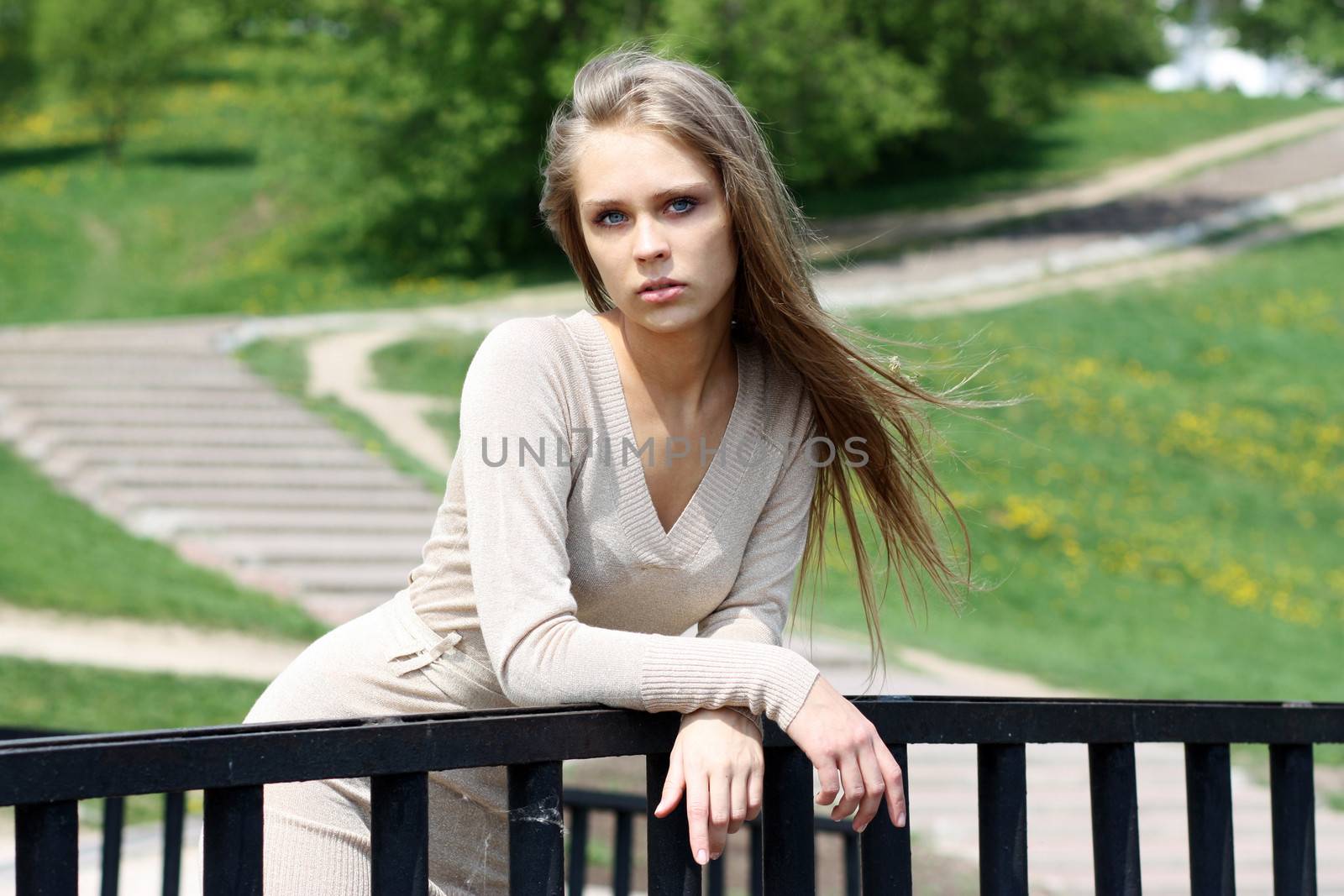 Beautiful young woman. Outdoor portrait