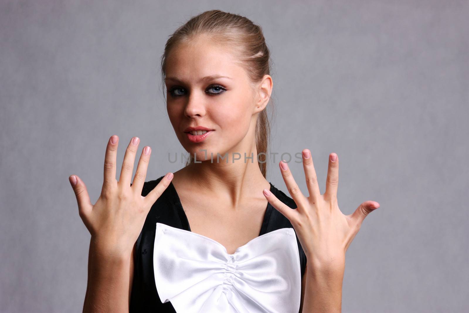 Portrait of young beautiful blond woman