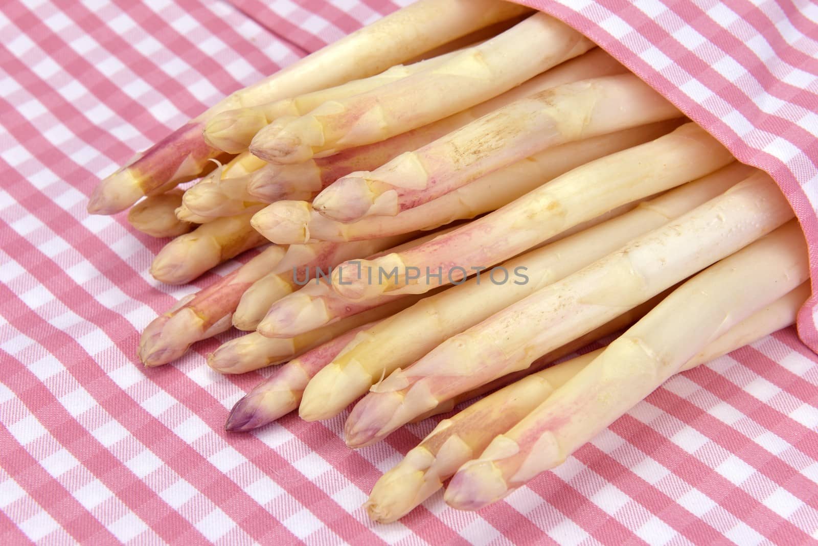 A bunch of freshly cut asparagus