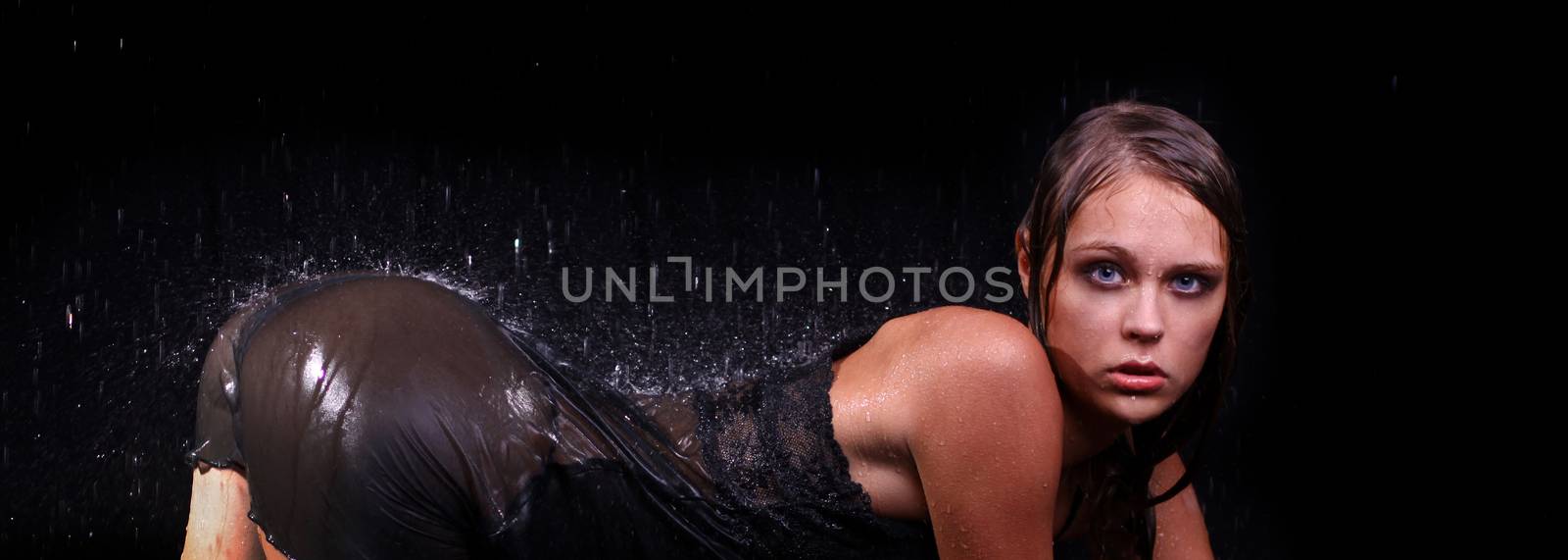Sexual wet woman - a studio picture