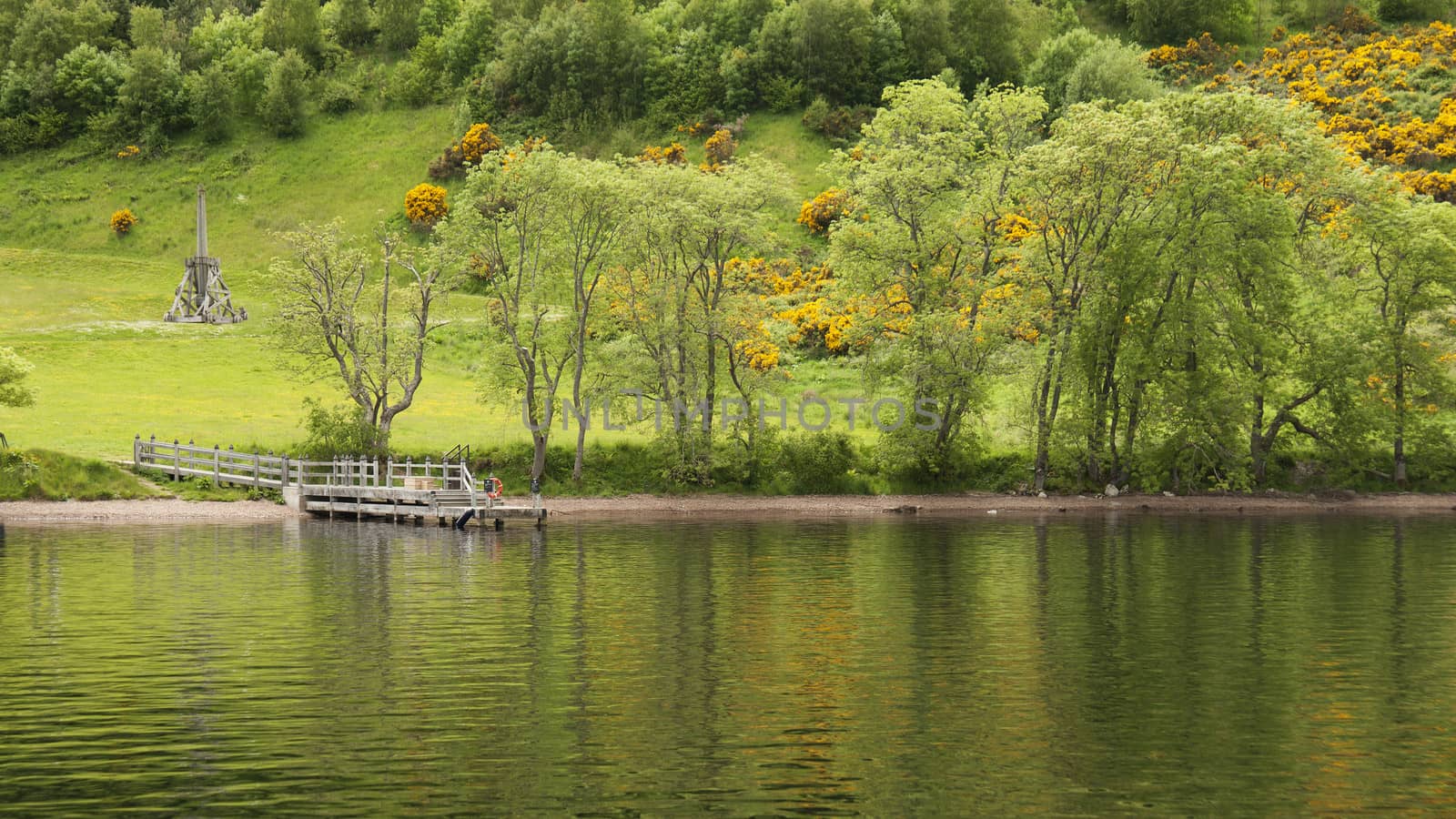 Pier on Lock Ness during a boat trip