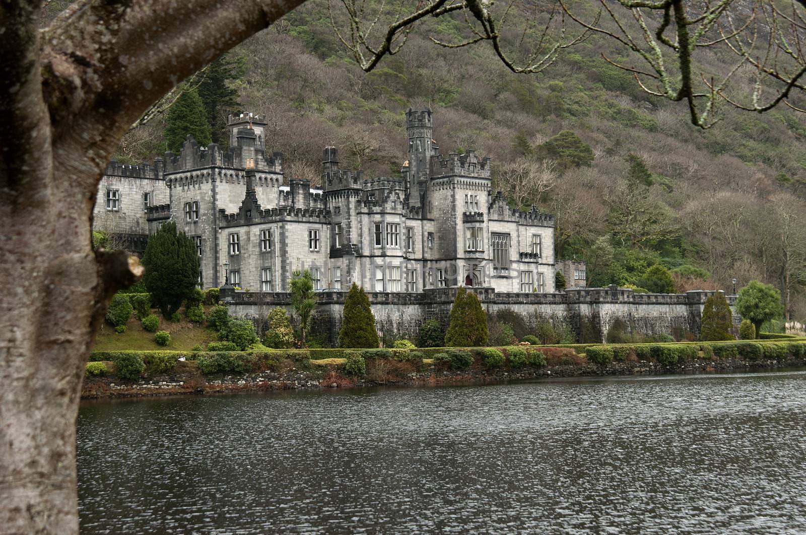Kylemore Abbey (Irish: Mainistir na Coille Móire) is a Benedictine monastery founded in 1920 on the grounds of Kylemore Castle, in Connemara, County Galway, Ireland. The abbey was founded for Benedictine Nuns who fled Belgium in World War I.