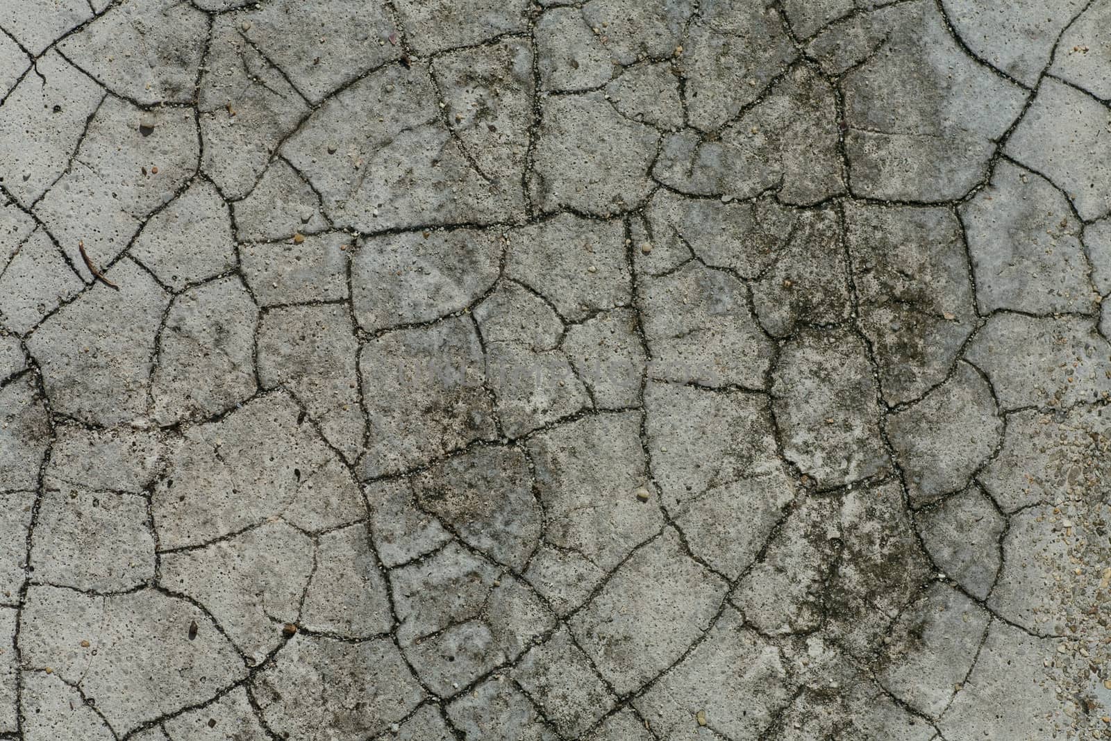 gray Cracked stone abstract texture on road
