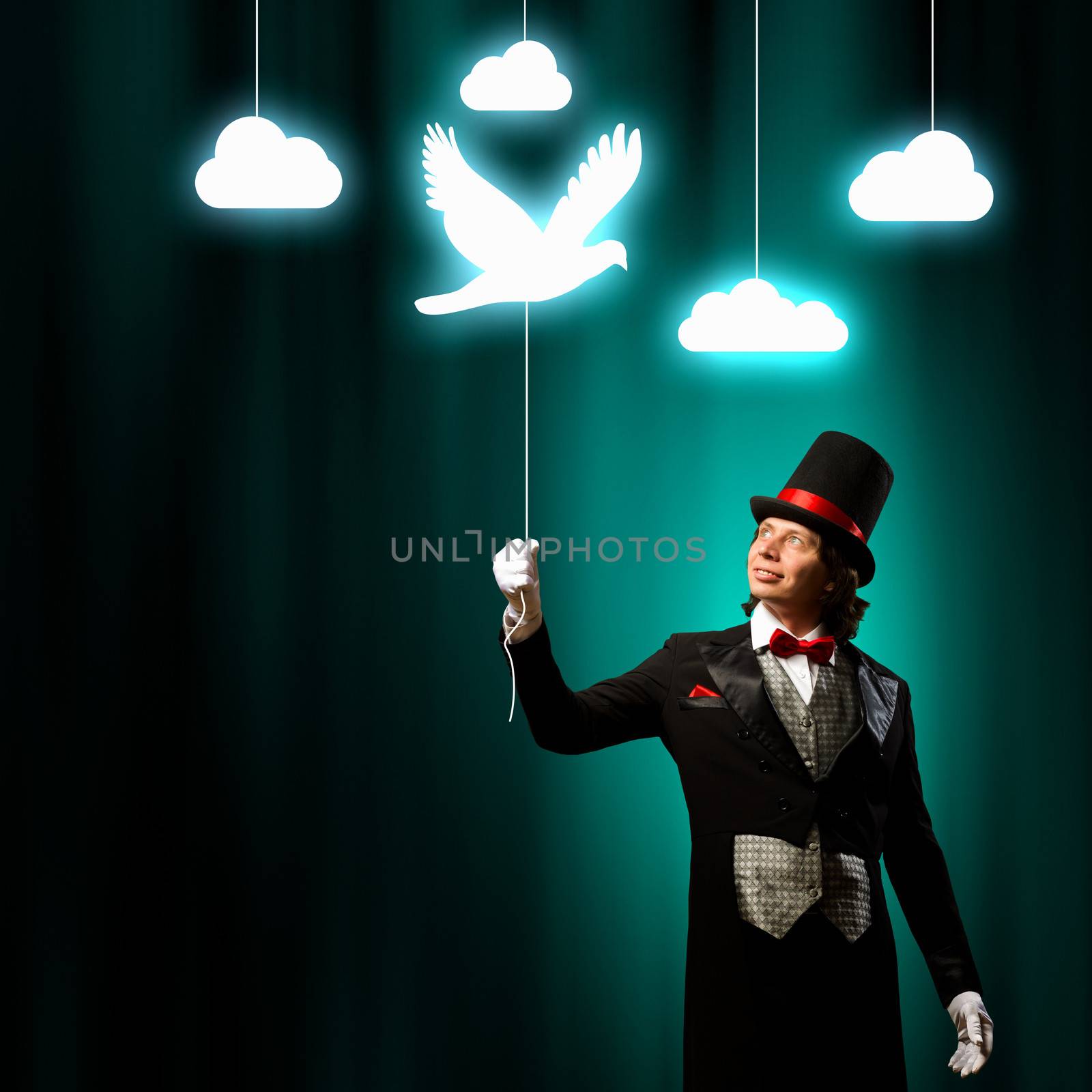 Magician in hat by sergey_nivens