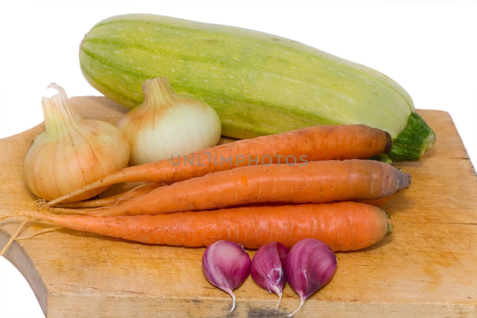fresh vegetables on wooden table after market 